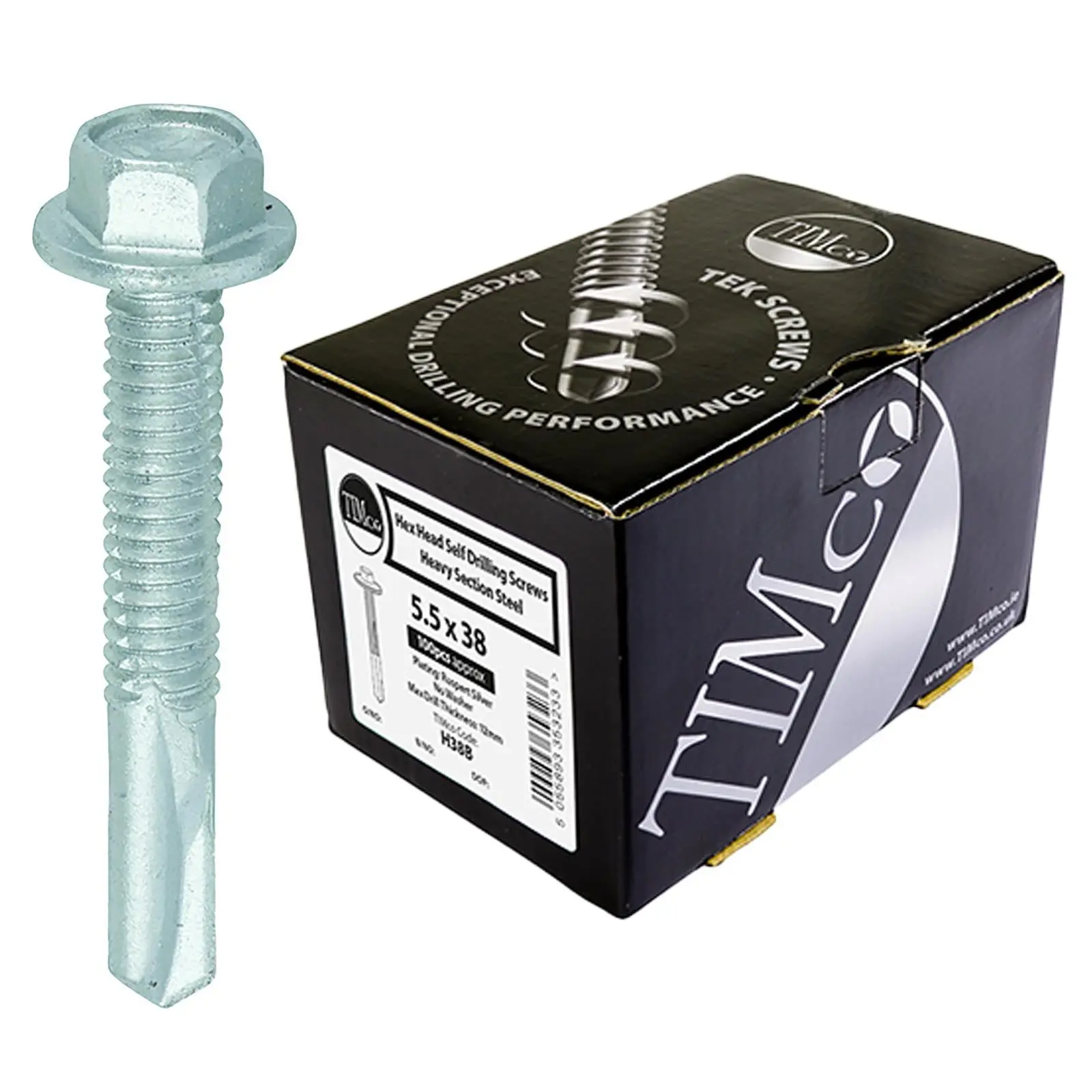 TIMCO Self Drilling Construction Screw for Heavy Section Steel with or without EPDM Washer Bi-Metal Exterior Zinc -Choose Size - Image 21