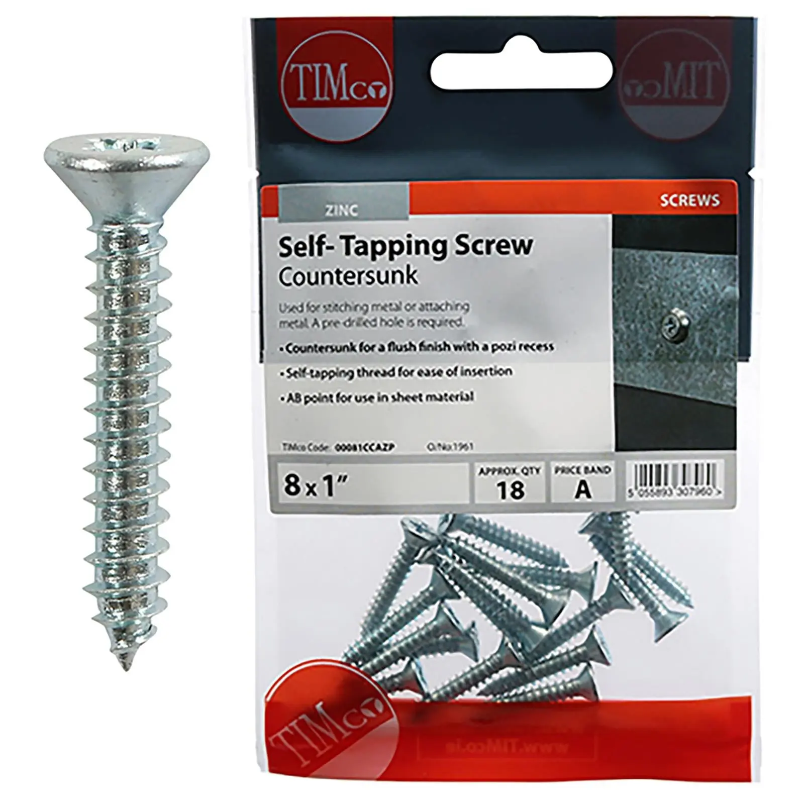 TIMCO Self Tapping Screws Countersunk Zinc Pozi - Choose Size - Image 19