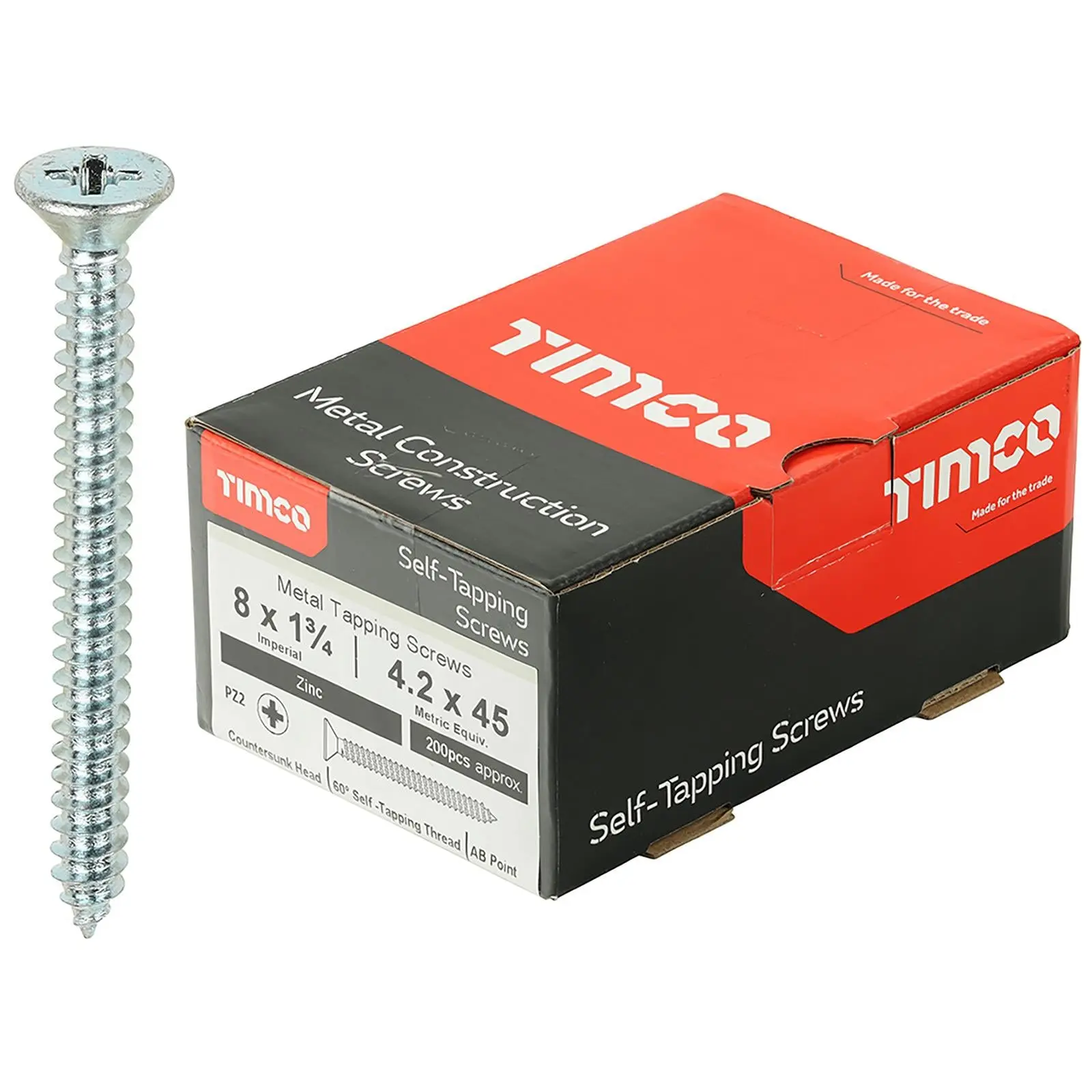 TIMCO Self Tapping Screws Countersunk Zinc Pozi - Choose Size - Image 21