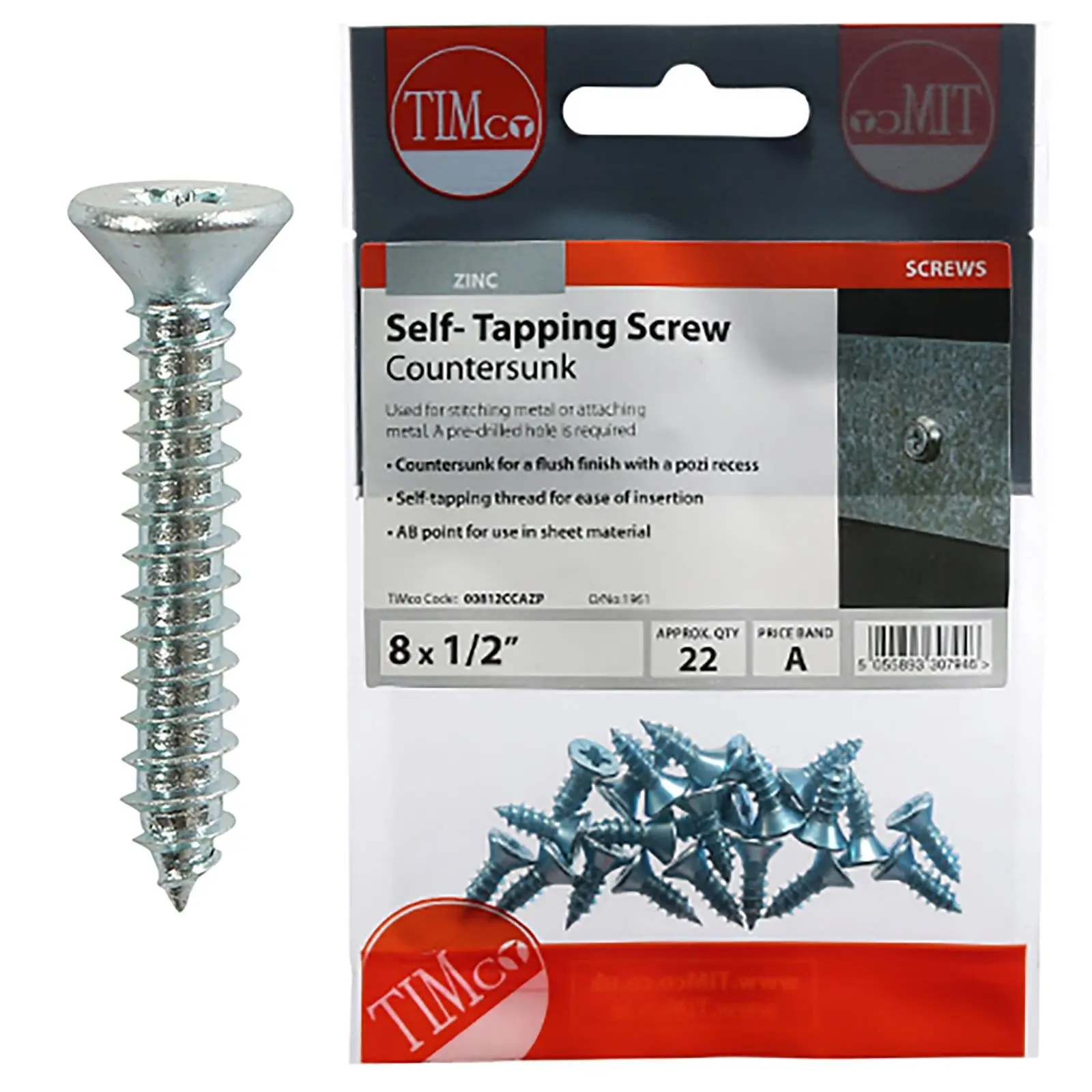 TIMCO Self Tapping Screws Countersunk Zinc Pozi - Choose Size - Image 22