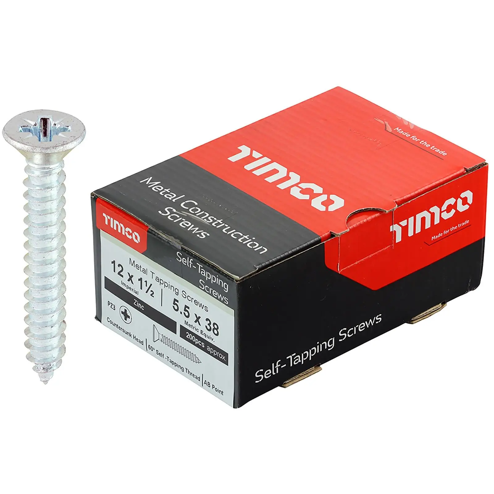 TIMCO Self Tapping Screws Countersunk Zinc Pozi - Choose Size - Image 5