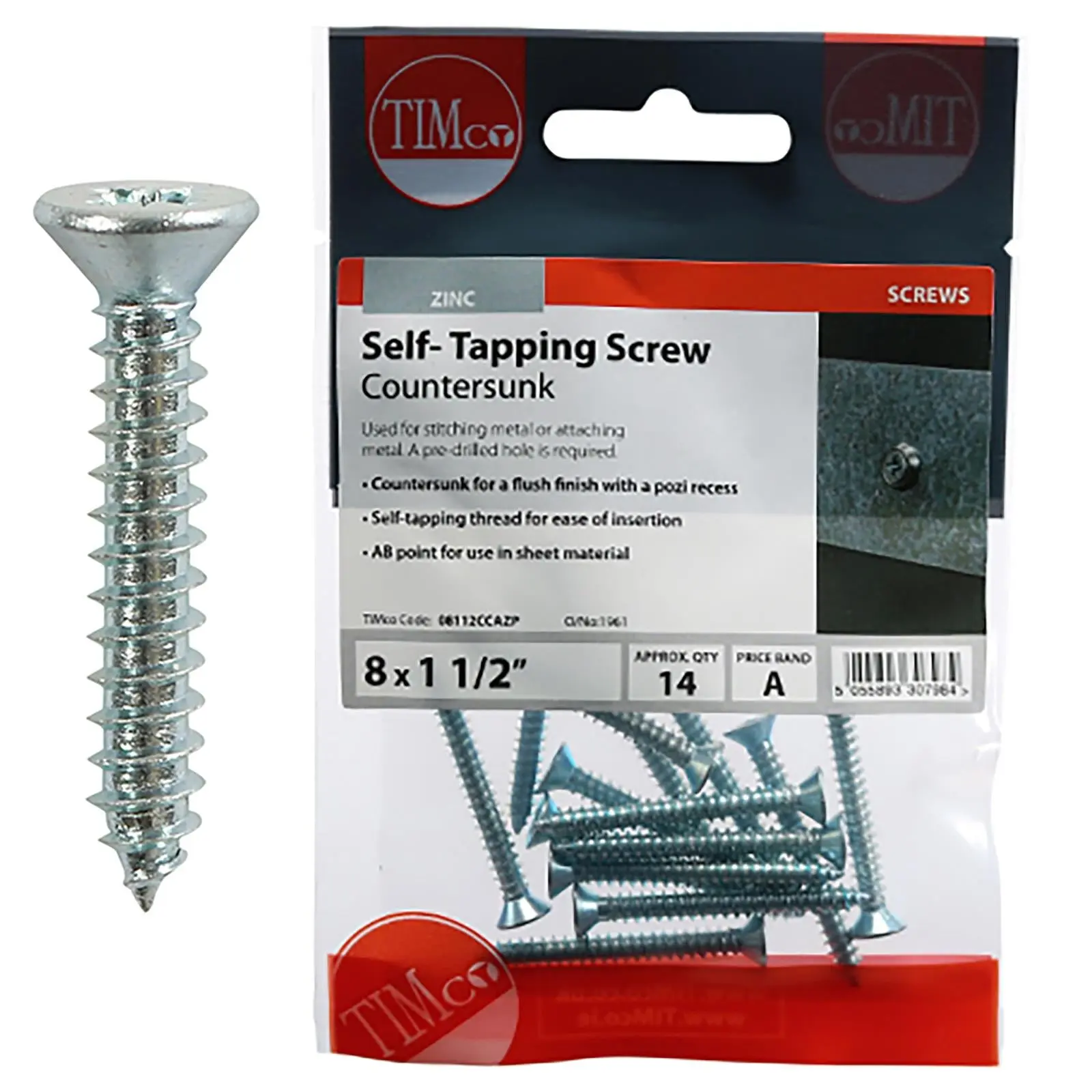 TIMCO Self Tapping Screws Countersunk Zinc Pozi - Choose Size - Image 6