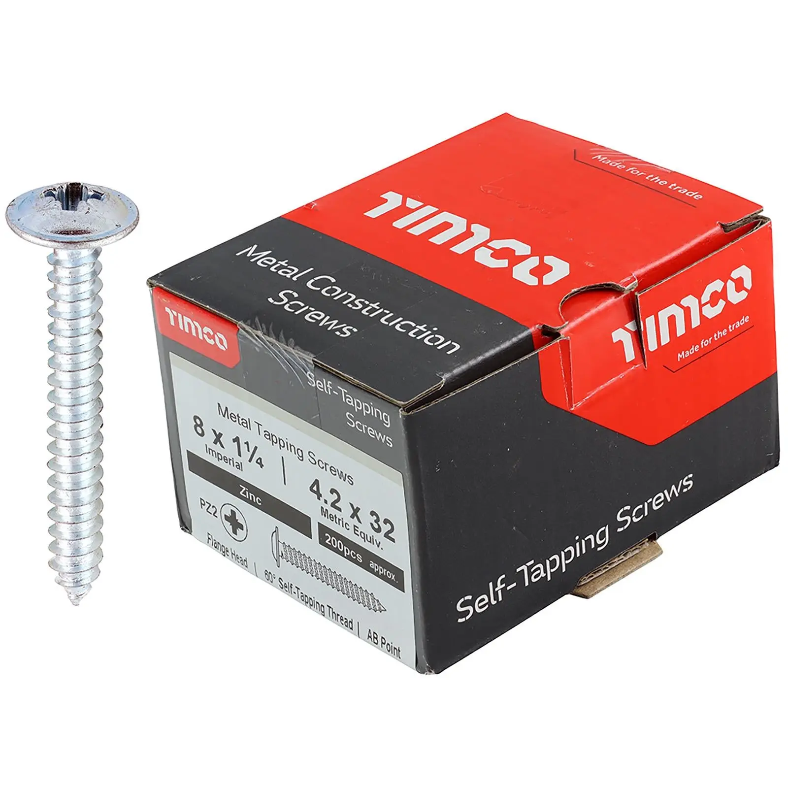 TIMCO Self Tapping Screws Flange Head Zinc Pozi - Choose Size - Image 7