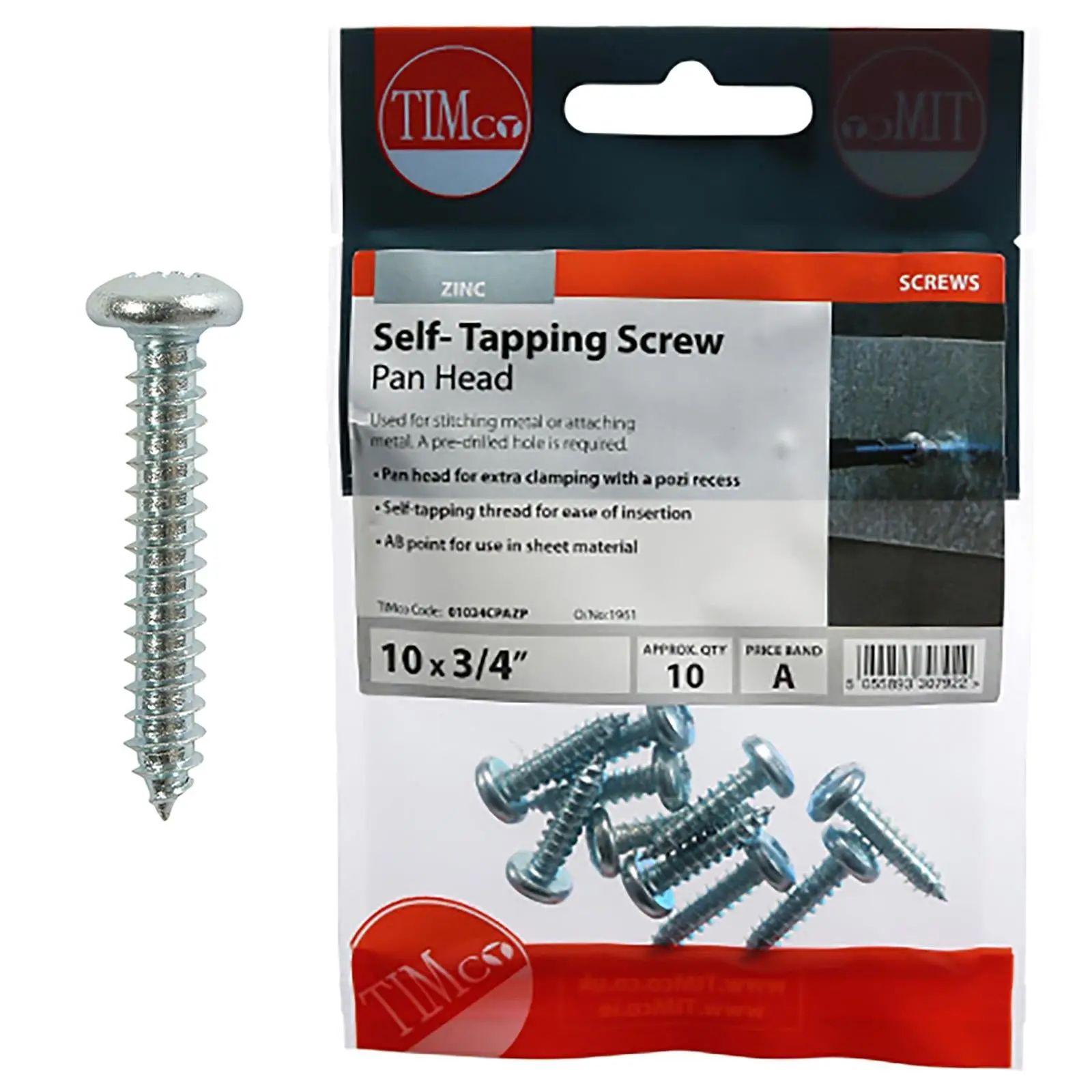 TIMCO Self Tapping Screws Pan Head Zinc Pozi - Choose Size - Image 12