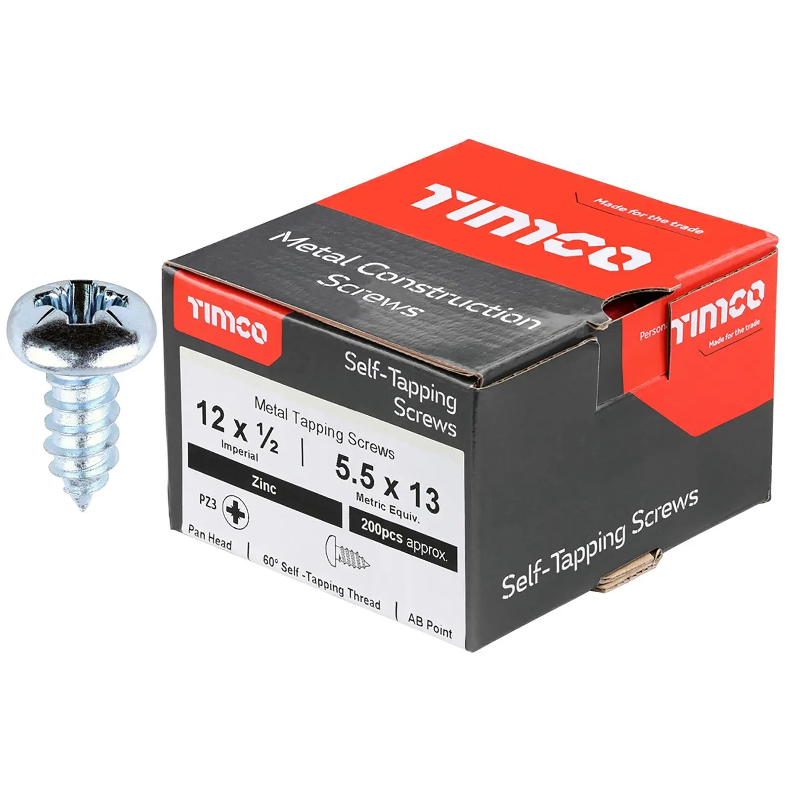 TIMCO Self Tapping Screws Pan Head Zinc Pozi - Choose Size - Image 14