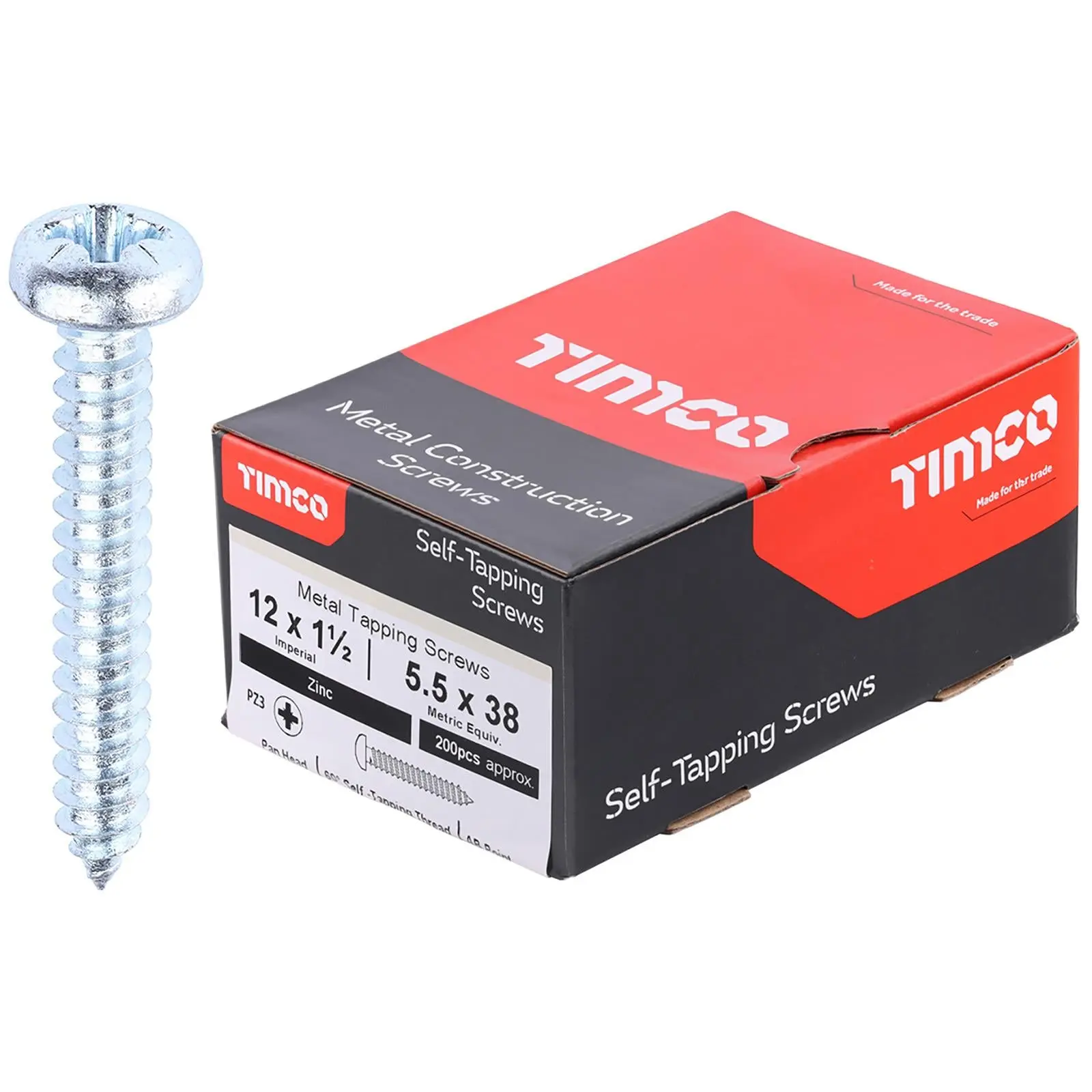 TIMCO Self Tapping Screws Pan Head Zinc Pozi - Choose Size - Image 15