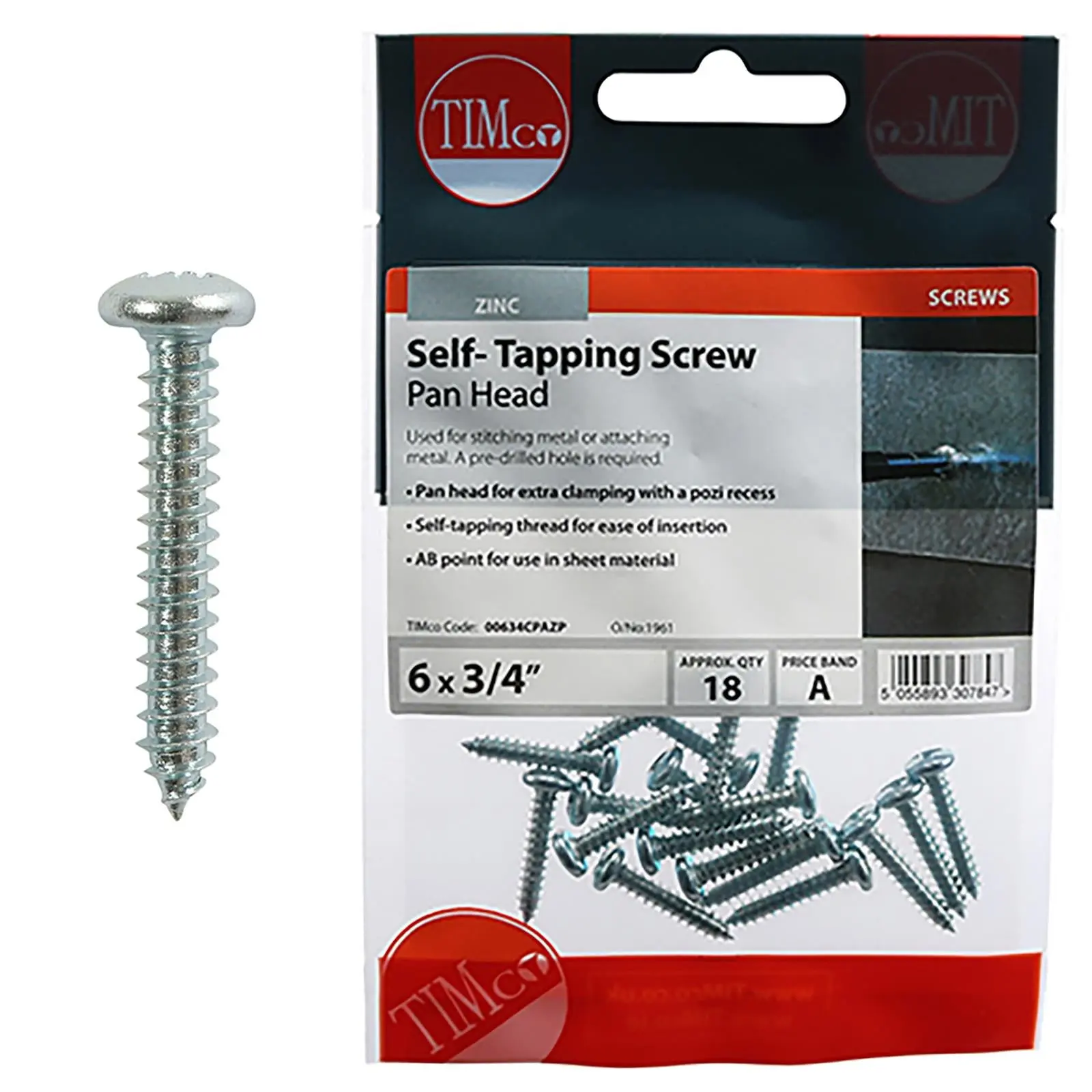 TIMCO Self Tapping Screws Pan Head Zinc Pozi - Choose Size - Image 18