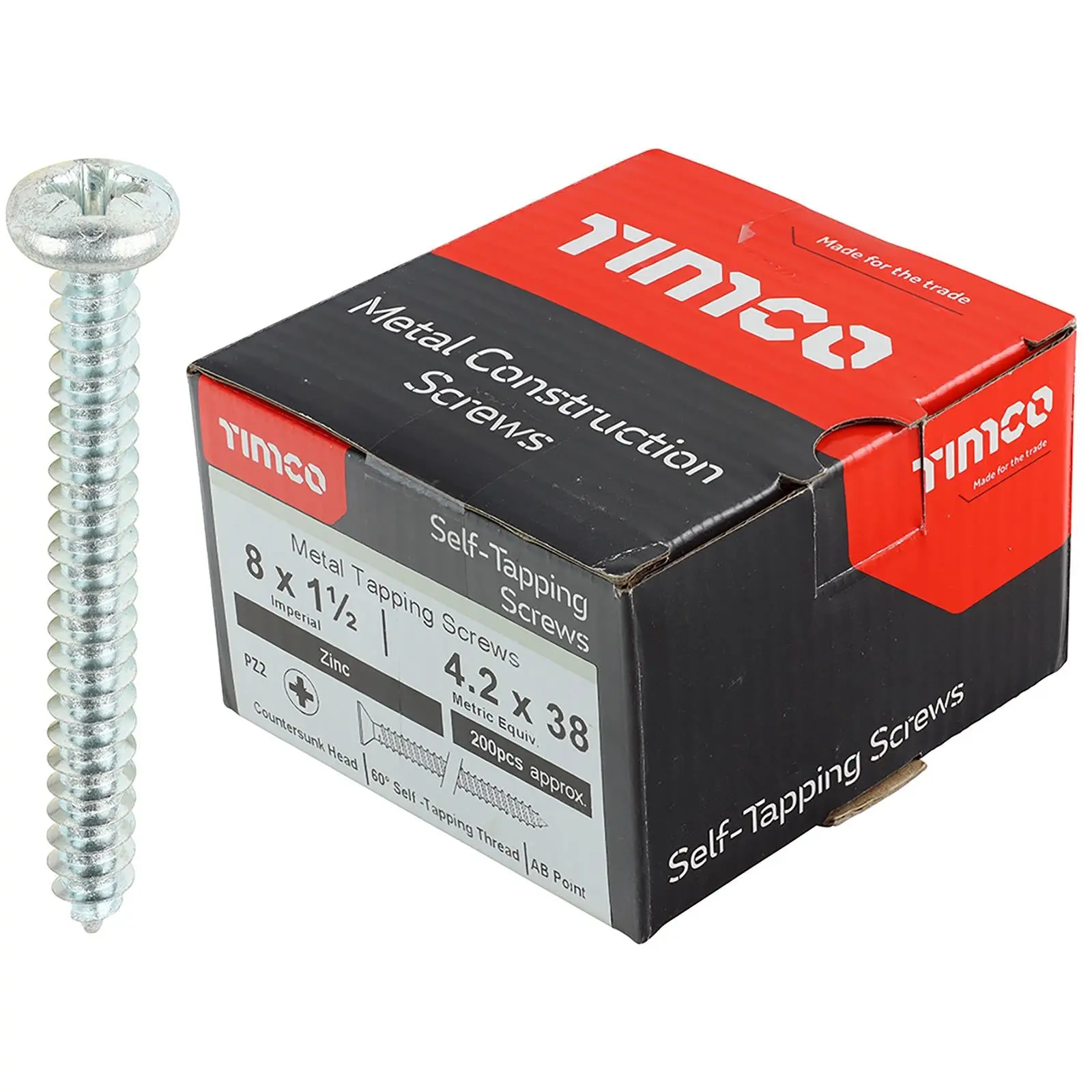 TIMCO Self Tapping Screws Pan Head Zinc Pozi - Choose Size - Image 23