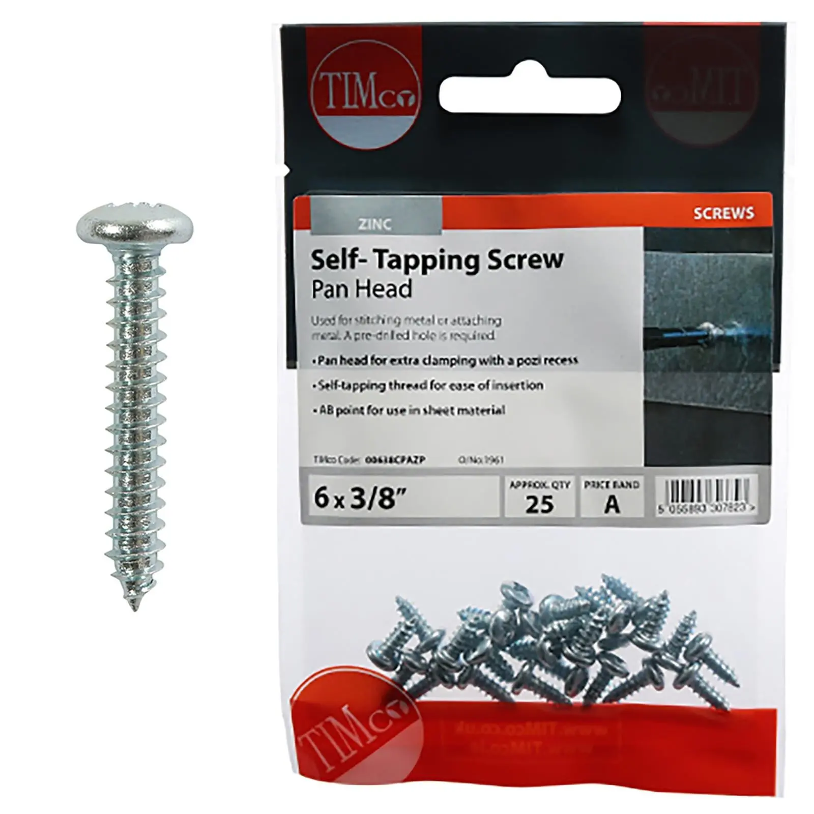 TIMCO Self Tapping Screws Pan Head Zinc Pozi - Choose Size - Image 25