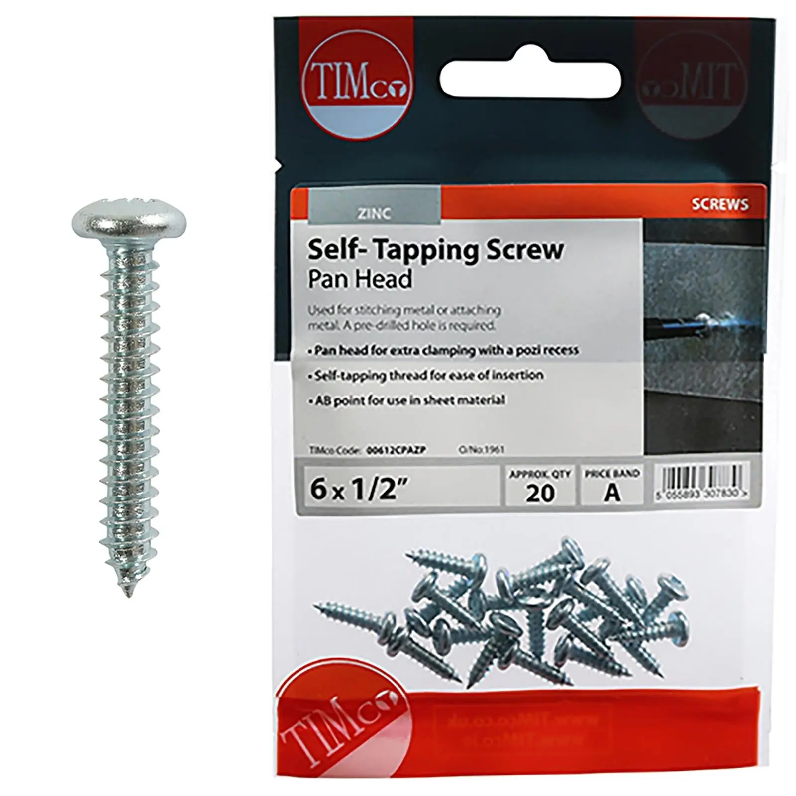 TIMCO Self Tapping Screws Pan Head Zinc Pozi - Choose Size - Image 28