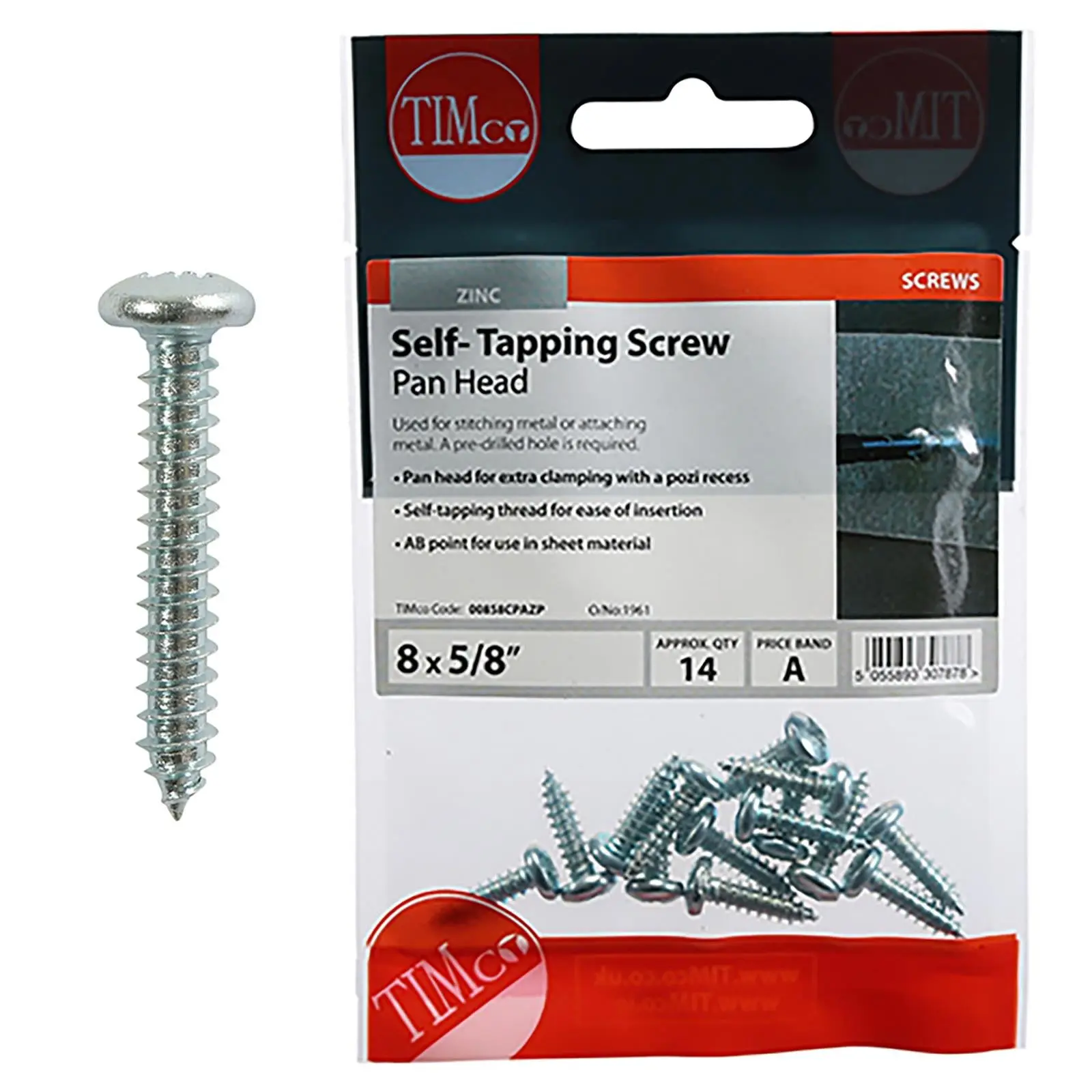 TIMCO Self Tapping Screws Pan Head Zinc Pozi - Choose Size - Image 3