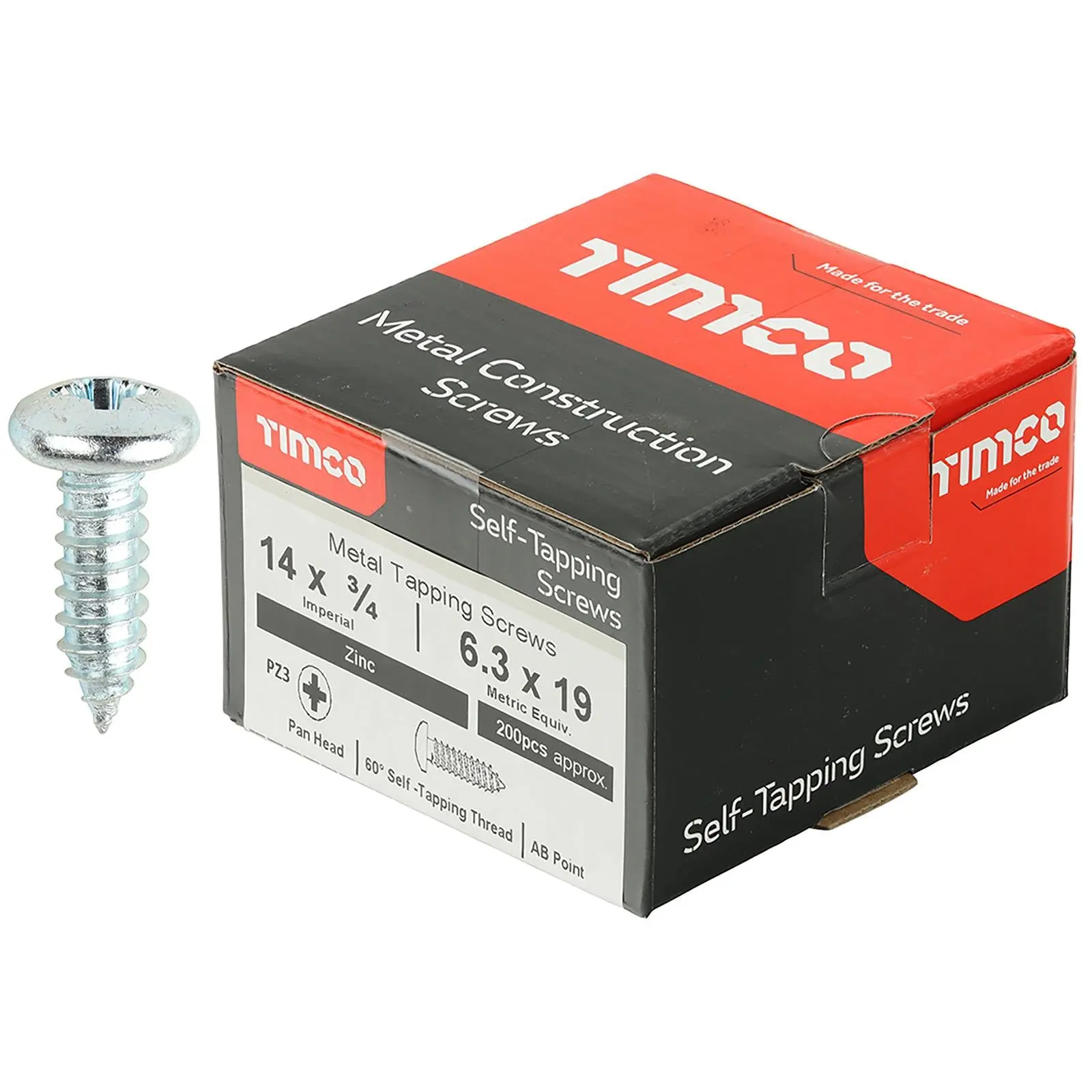 TIMCO Self Tapping Screws Pan Head Zinc Pozi - Choose Size - Image 30