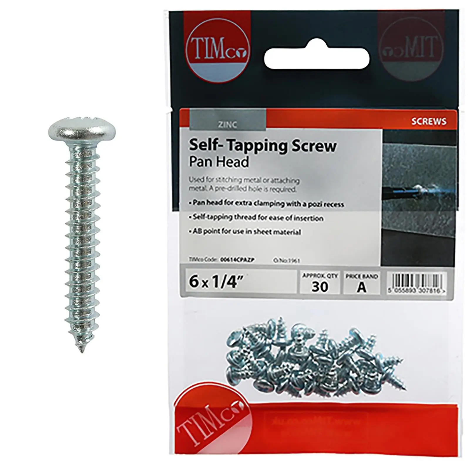 TIMCO Self Tapping Screws Pan Head Zinc Pozi - Choose Size - Image 34