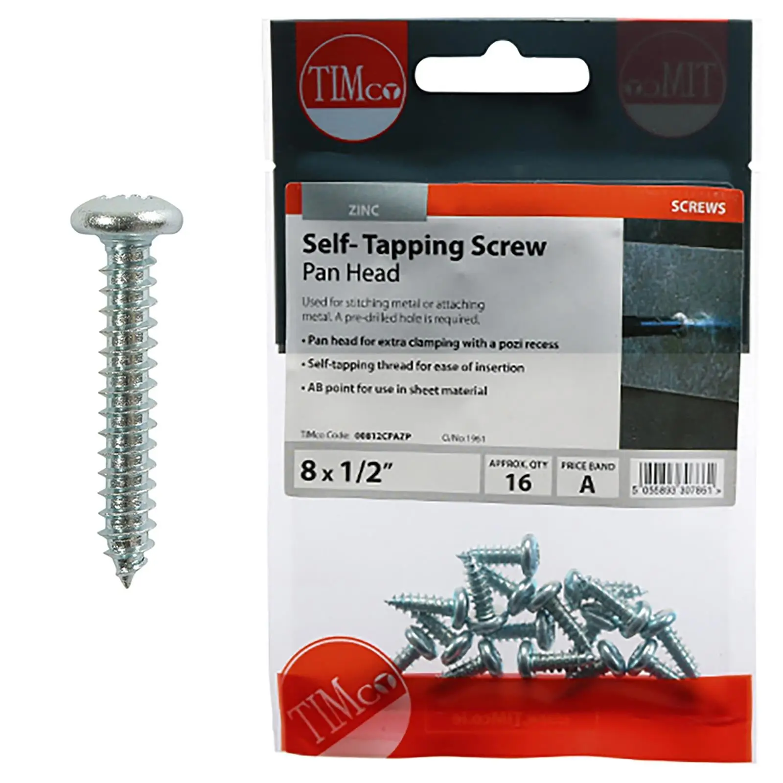 TIMCO Self Tapping Screws Pan Head Zinc Pozi - Choose Size - Image 35