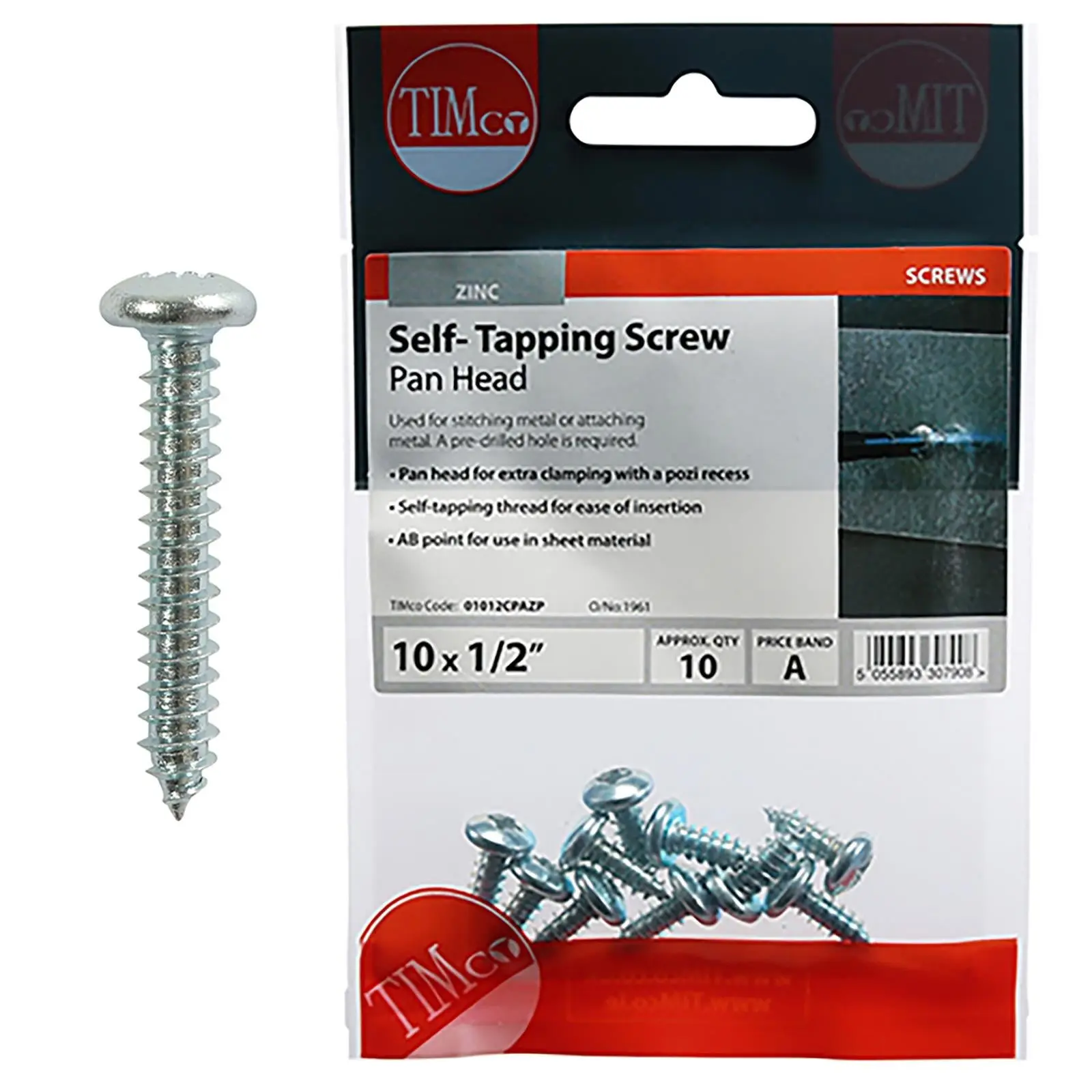 TIMCO Self Tapping Screws Pan Head Zinc Pozi - Choose Size - Image 36