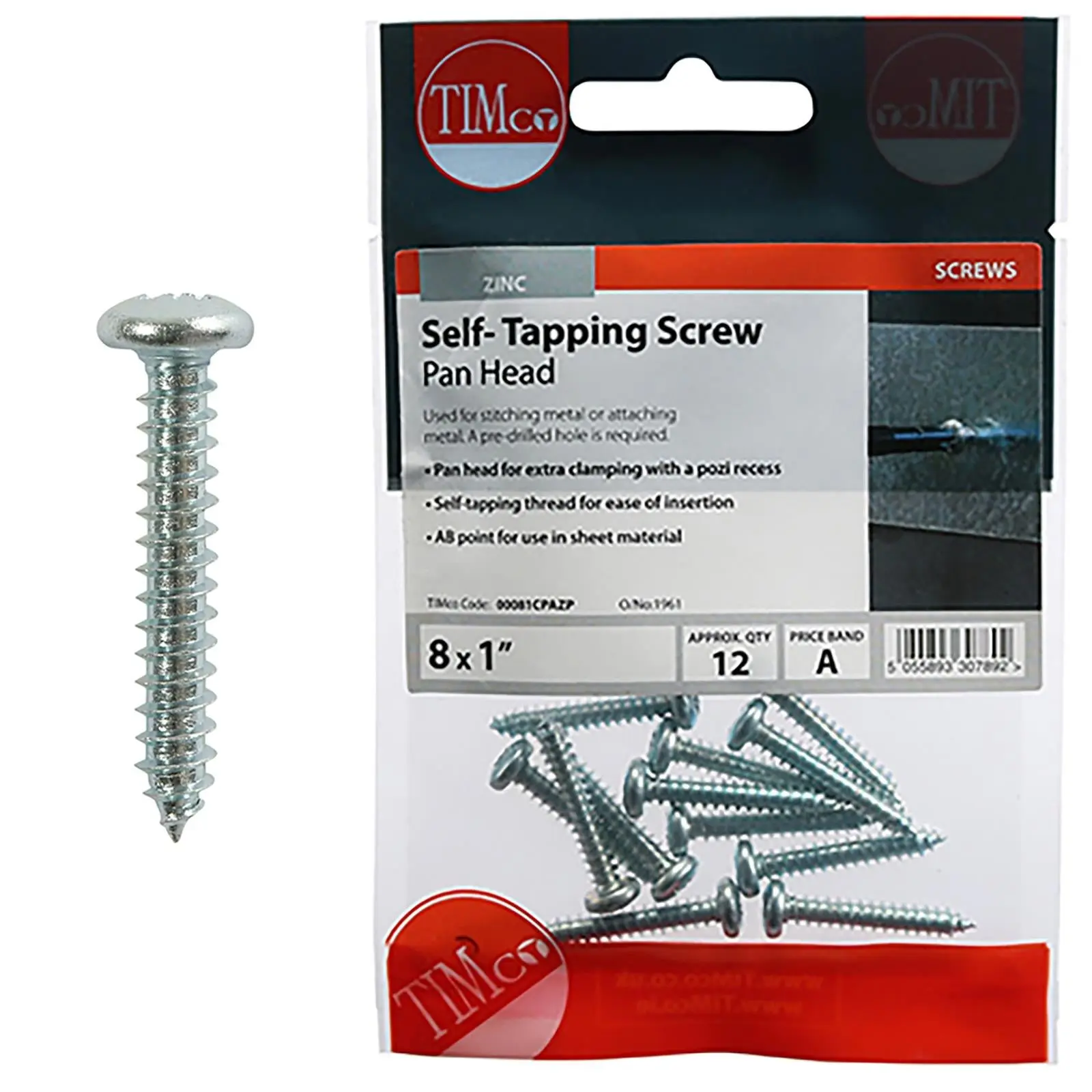 TIMCO Self Tapping Screws Pan Head Zinc Pozi - Choose Size - Image 38