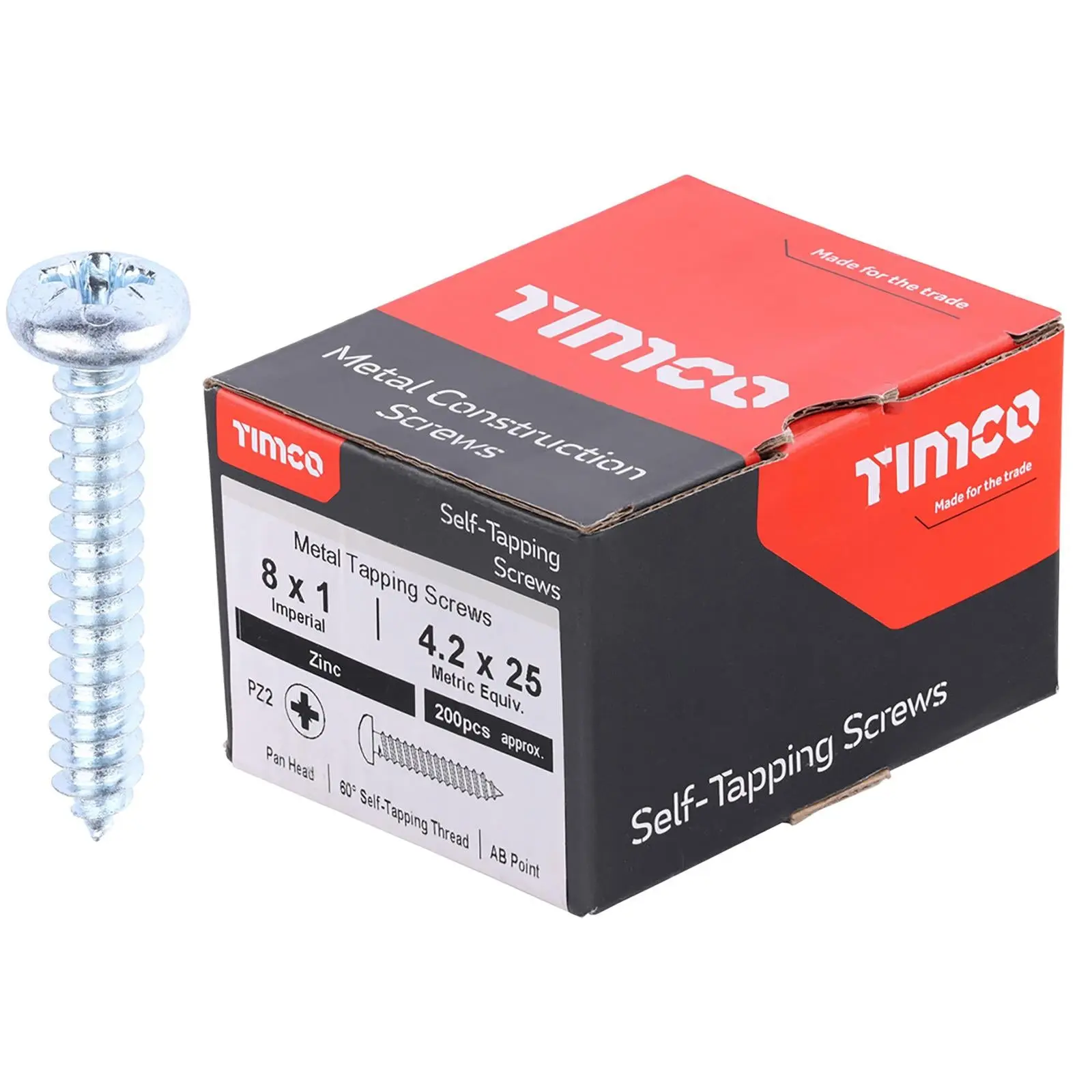 TIMCO Self Tapping Screws Pan Head Zinc Pozi - Choose Size - Image 9