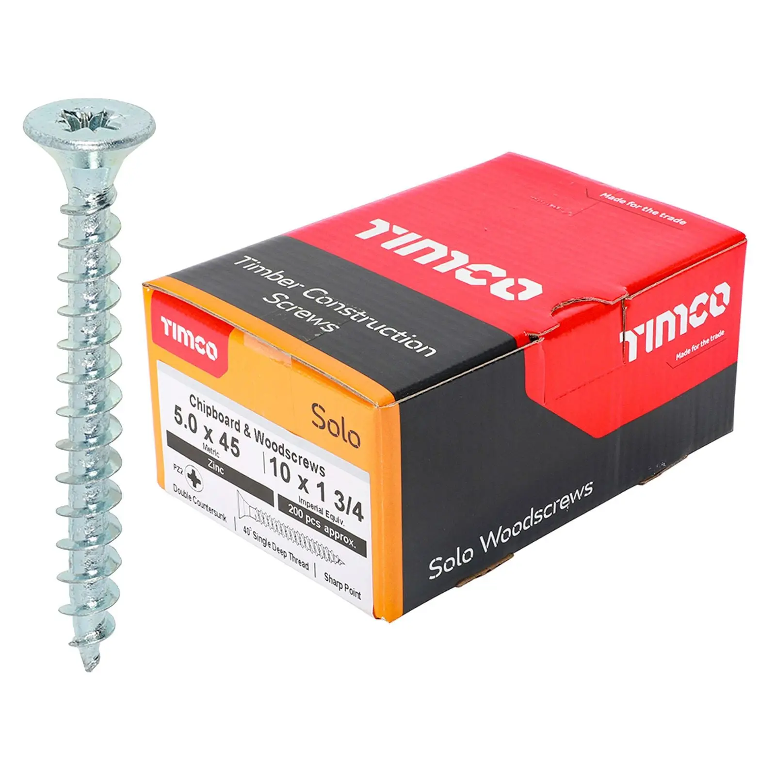 TIMCO SOLO Wood Screws Zinc Double Countersunk Pozi Boxed - Choose Size - Image 22