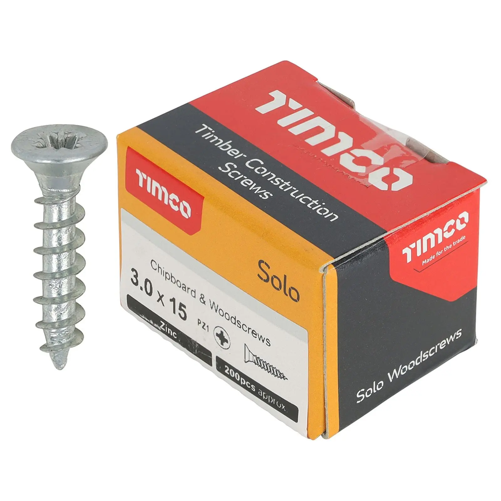 TIMCO SOLO Wood Screws Zinc Double Countersunk Pozi Boxed - Choose Size - Image 24