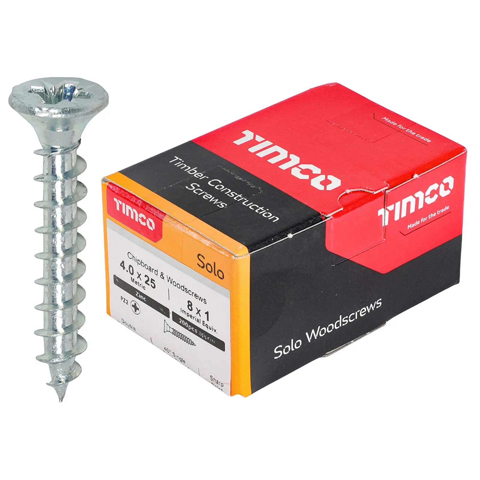 TIMCO SOLO Wood Screws Zinc Double Countersunk Pozi Boxed - Choose Size - Image 27