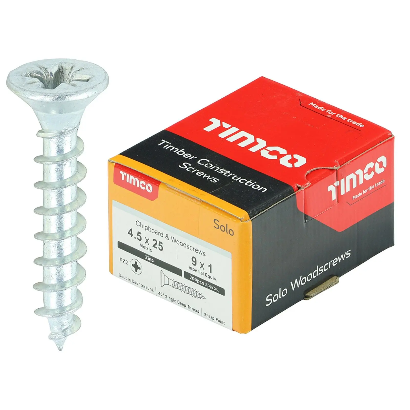 TIMCO SOLO Wood Screws Zinc Double Countersunk Pozi Boxed - Choose Size - Image 4