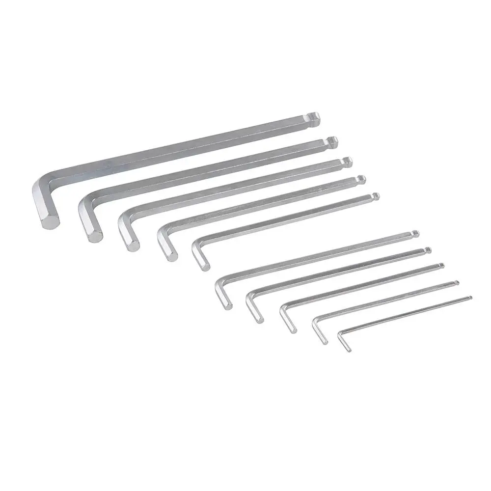 Silverline Extra Long Hex Key Set Ball End 10 Piece 3-17mm - Image 3