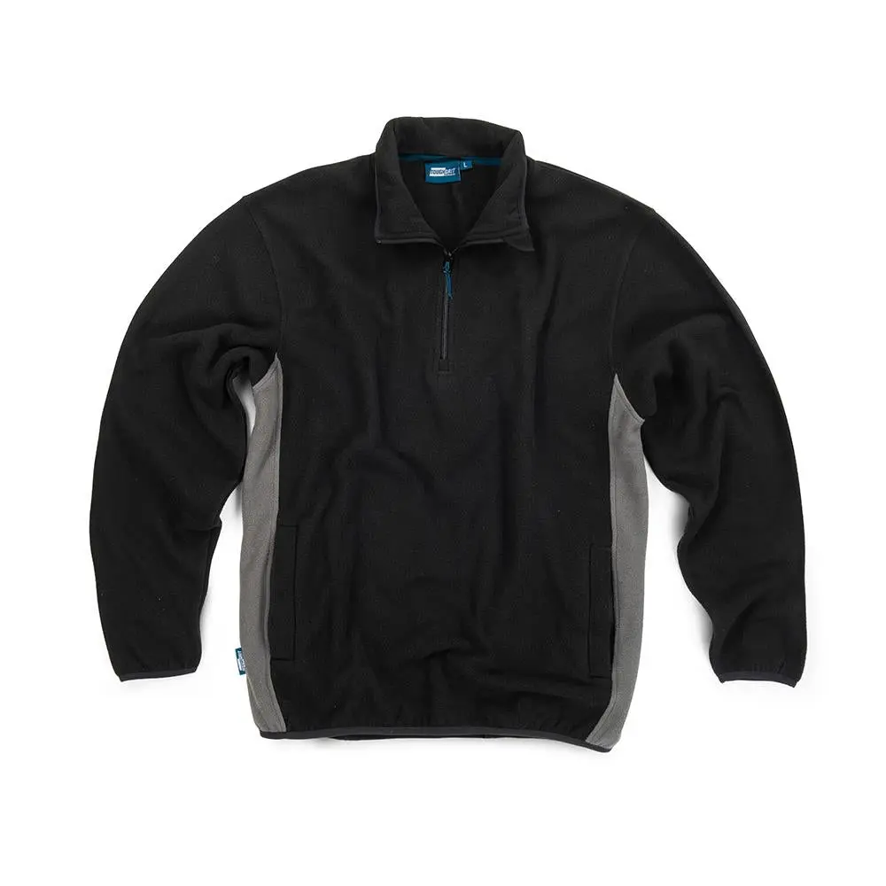Tough Grit 2-Tone 1/4 Zip Fleece Black / Charcoal XXL 901176
