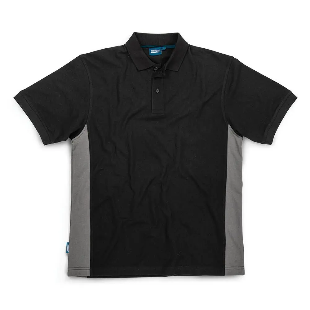 Tough Grit 2-Tone Polo Black / Charcoal XS 937198