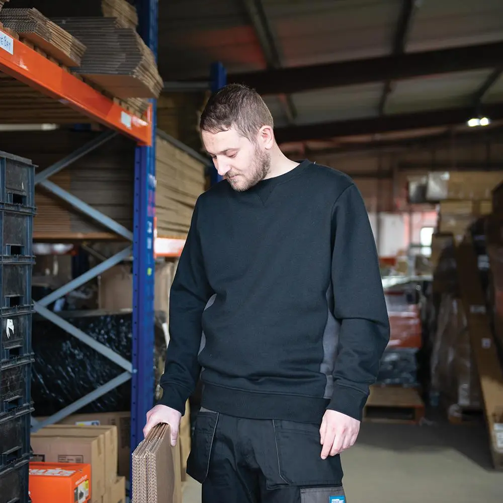 Tough Grit 2-Tone Sweatshirt Black / Charcoal XL 252572 - Image 2