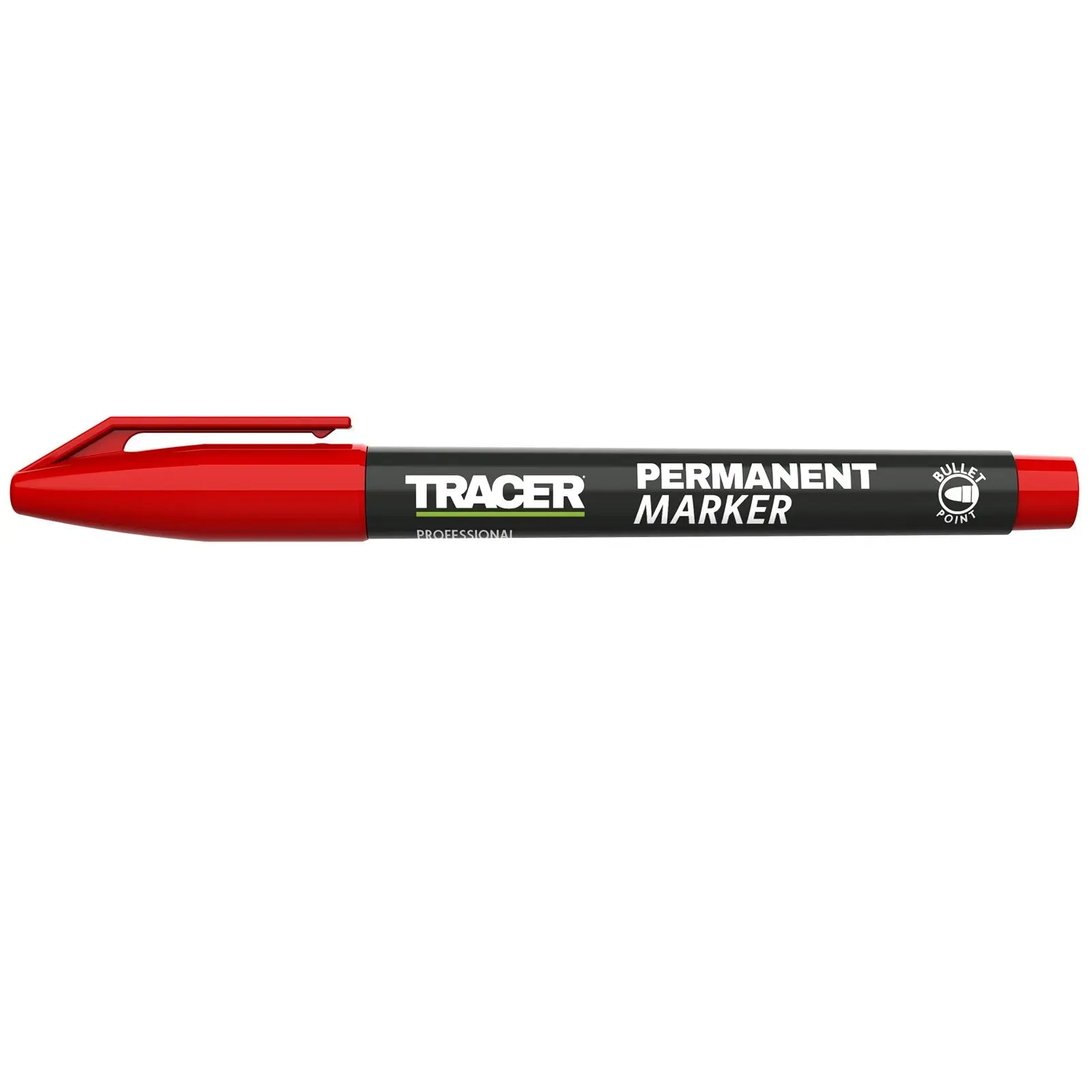 TRACER Permanent Marker Pen Red 1-2mm Fine Bullet Point - Image 3