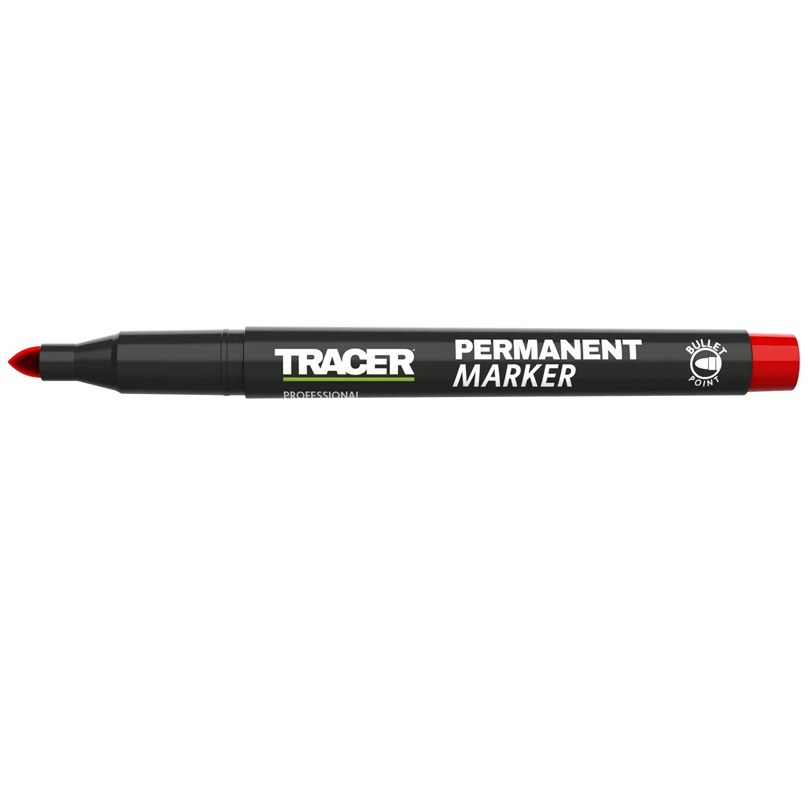 TRACER Permanent Marker Pen Red 1-2mm Fine Bullet Point - Image 4