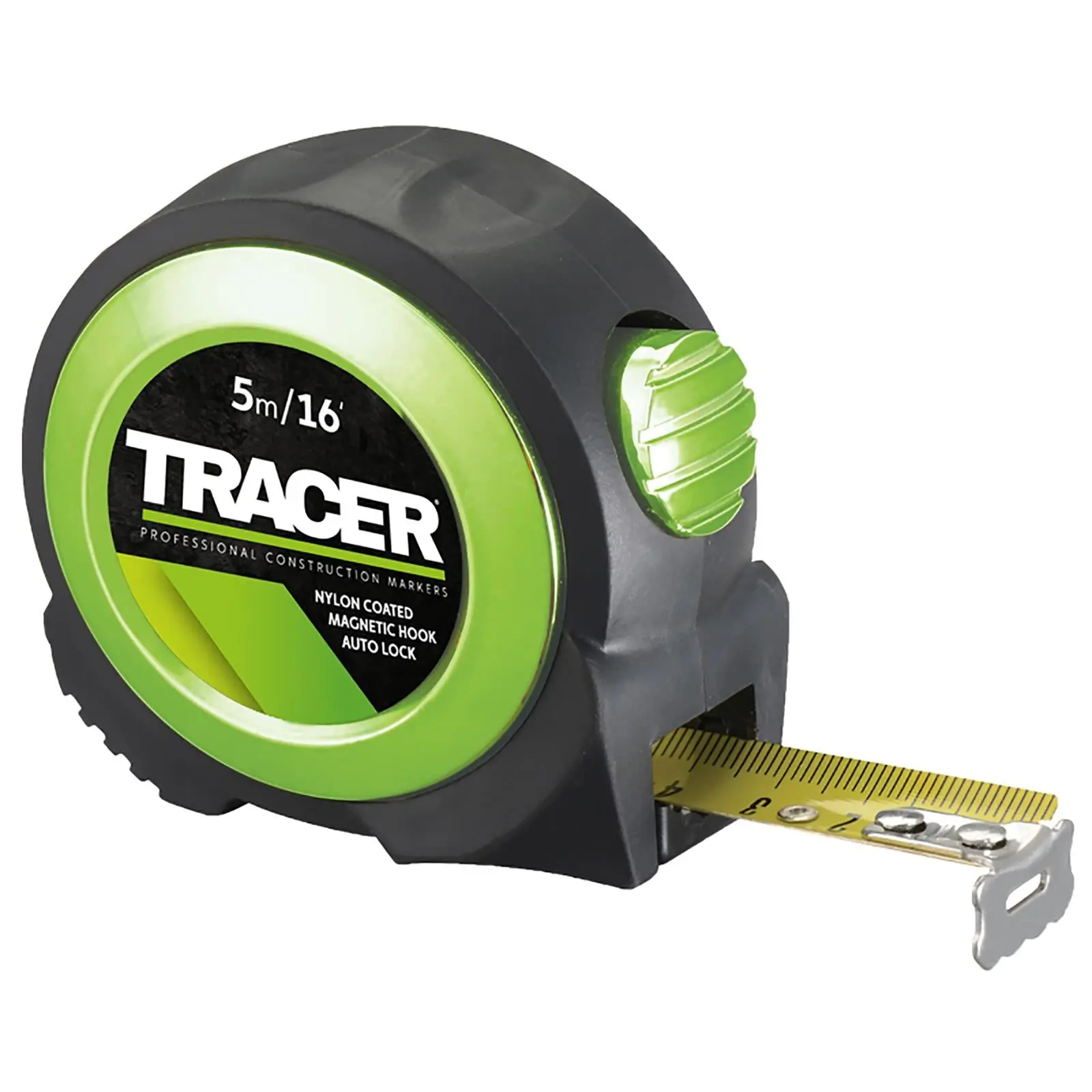 TRACER Tape Measure 5m Auto Lock Nylon Coated and Large Magnetic Hook - Image 2