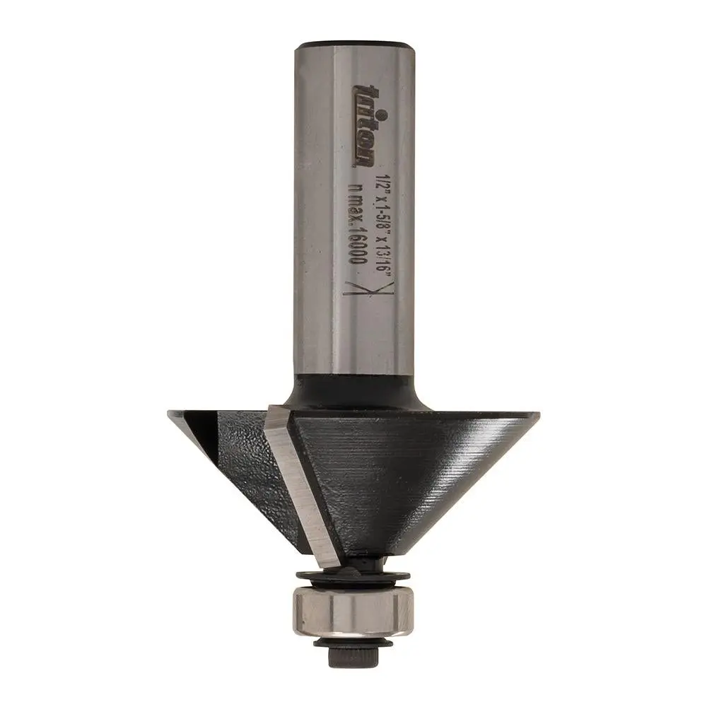 Triton 1/2" Chamfer Cutter Router Bit 1-5/8" x 13/16" x 1/2" x 45° - Image 2
