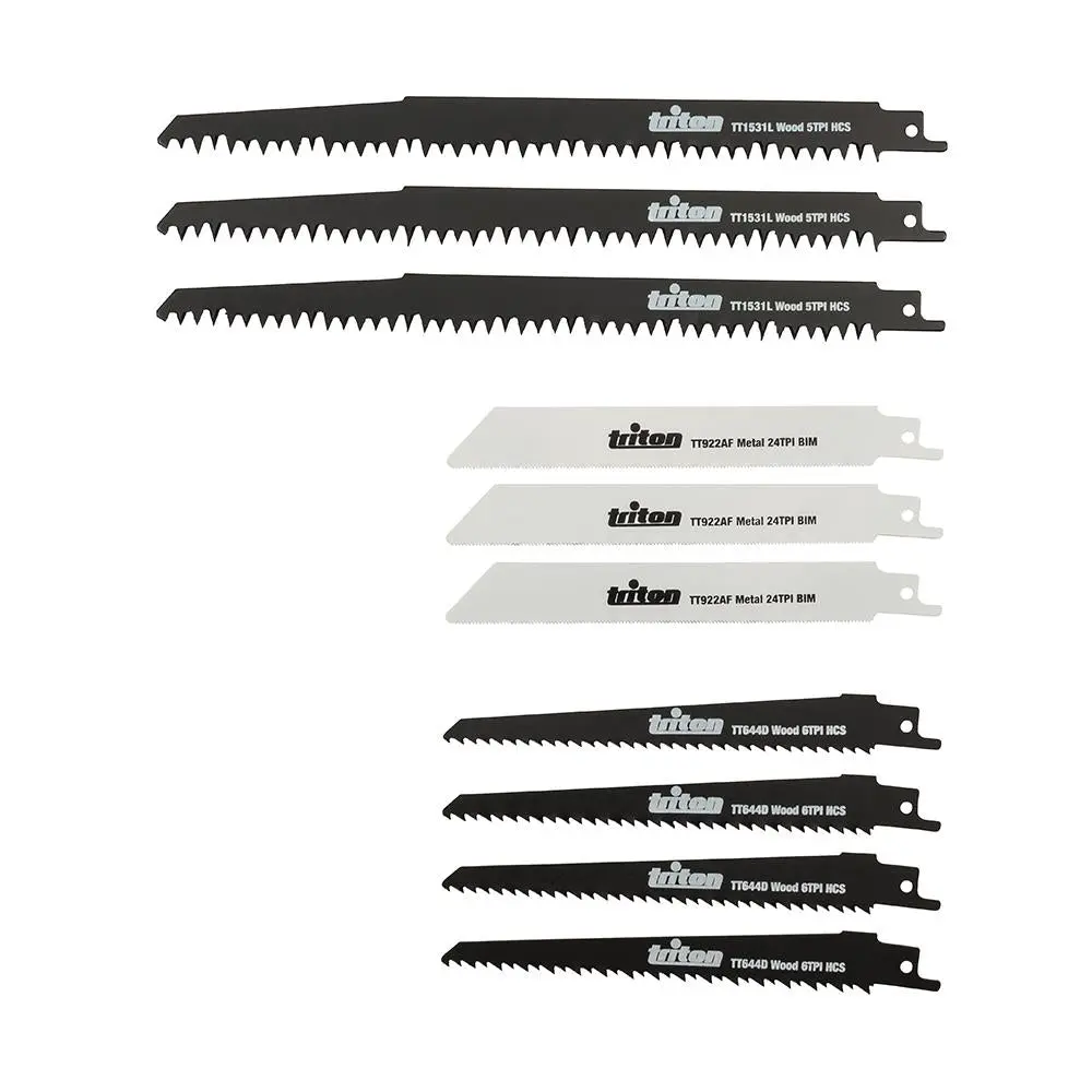 Triton Recip Saw Blade Set 10pce 150 & 240mm 465874 - Image 2