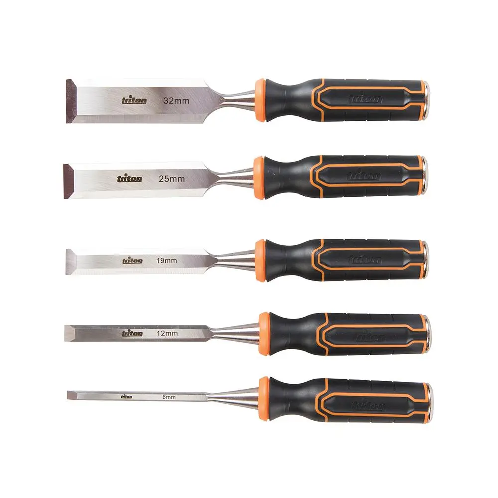 Triton Wood Chisel Set 5pce TWCS5 6, 13, 19, 25 & 32mm 823149 - Image 3