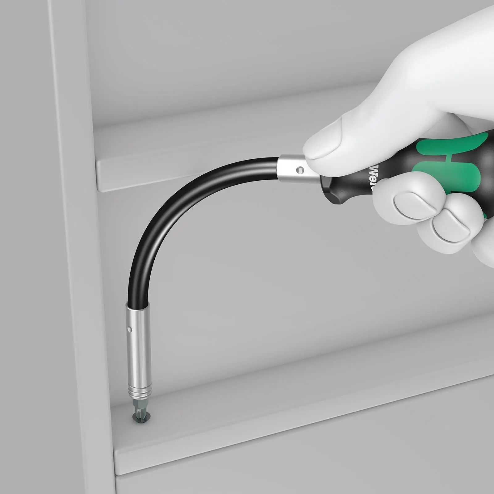 Wera 393 S Kraftform Kompakt Screwdriver Bit Holder Extra Slim with Flexible Shaft - Image 4