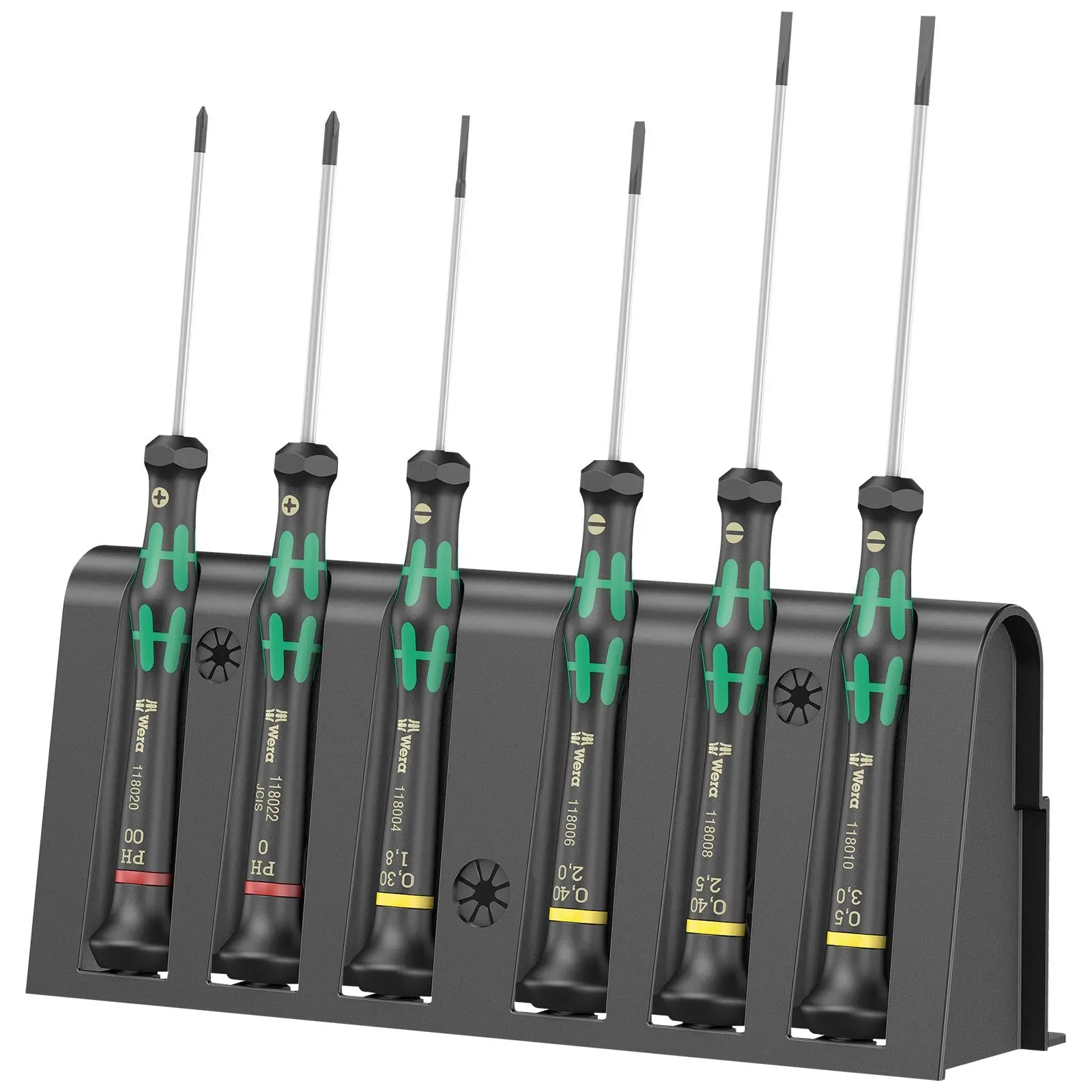 Wera Kraftform Micro Screwdriver Set 6 Piece Phillips Slotted 2035/6 A - Image 2