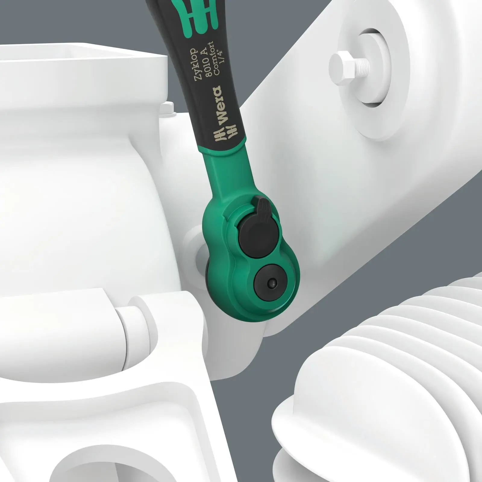 Wera 8100 SA 14 Zyklop Comfort Ratchet Set Reversible 1/4" Drive Metric in Case 28 Pieces - Image 3