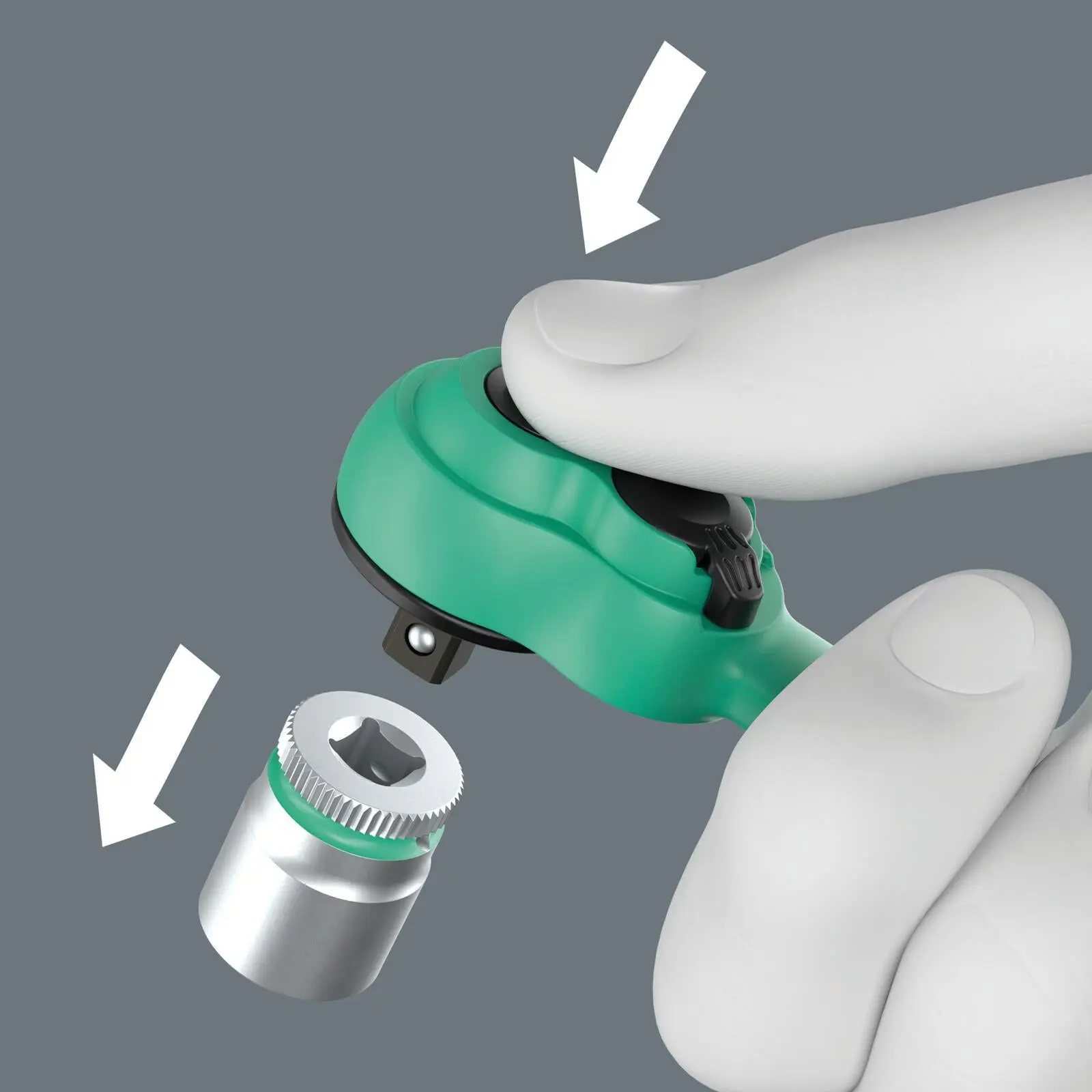 Wera 8100 SA 14 Zyklop Comfort Ratchet Set Reversible 1/4" Drive Metric in Case 28 Pieces - Image 7