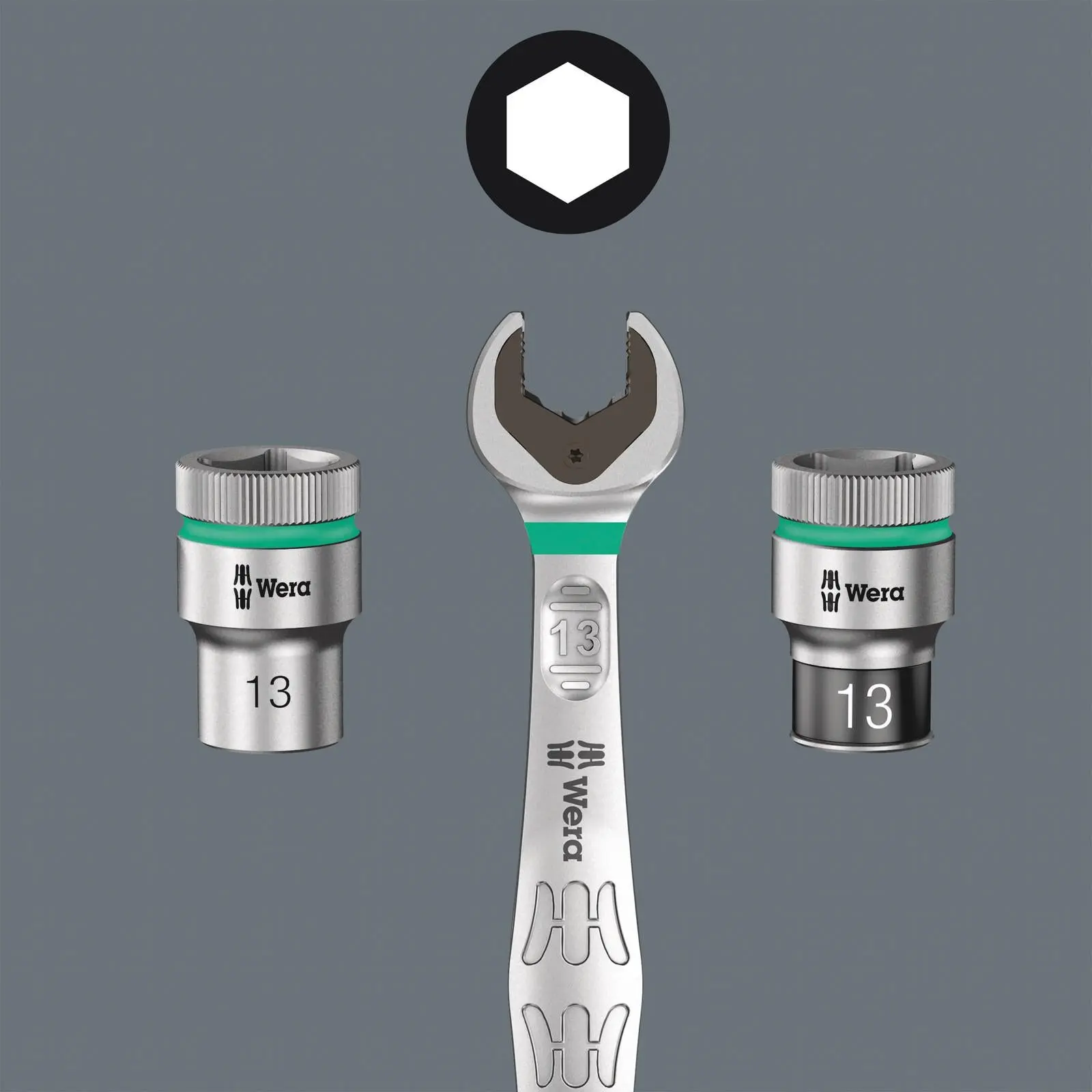 Wera 8100 SA 15 Zyklop Comfort Ratchet Set Reversible 1/4" Drive Imperial in Case 28 Pieces - Image 7