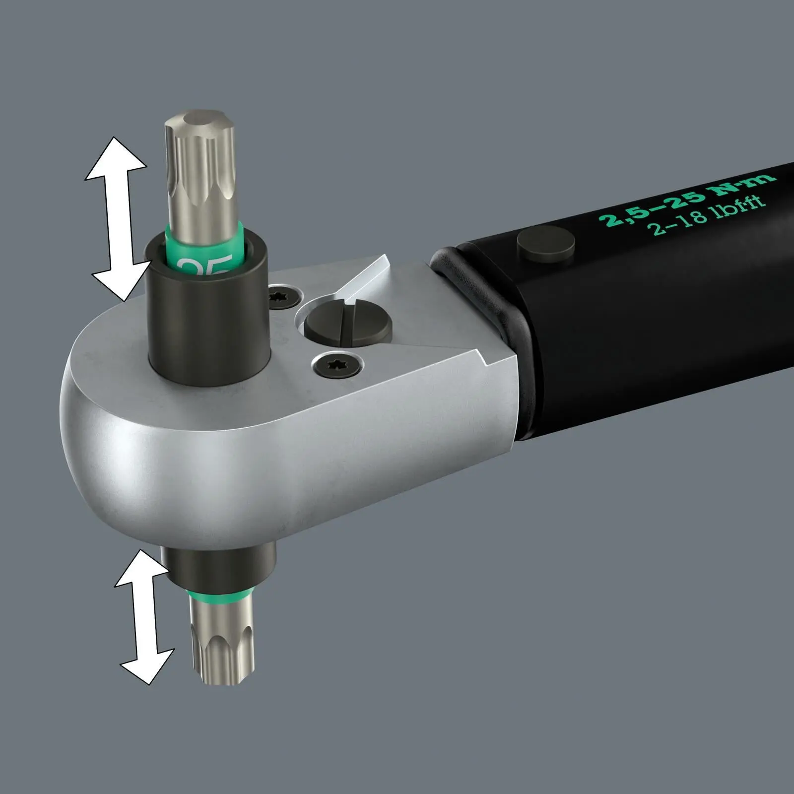 Wera Click Torque Lock Wrench A 6 R/L Reversible Ratchet 2.5-25 Nm 1/4" Hex Reversible Torque Operation - Image 6