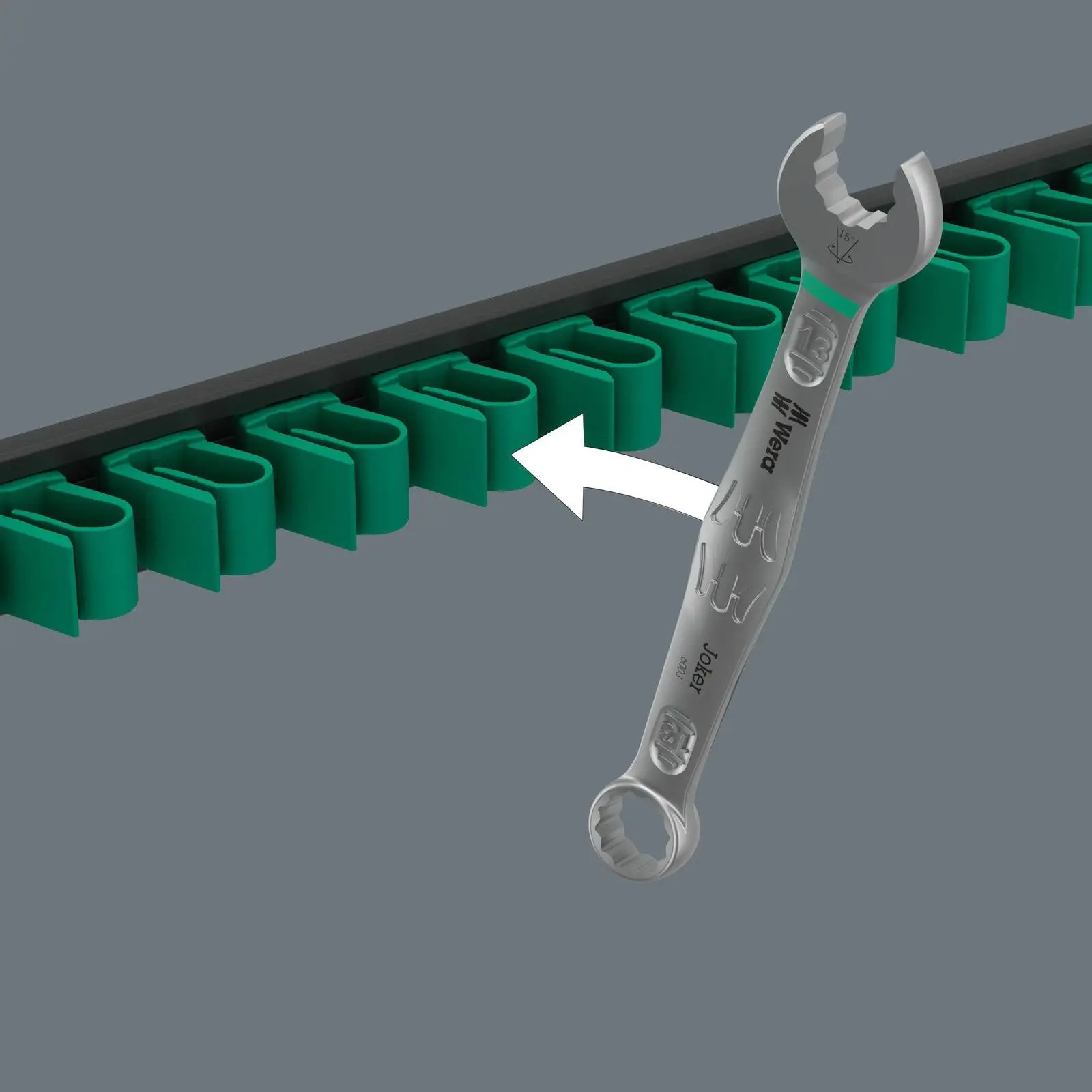 Wera Combination Spanner Wrench Set 6003 Joker 1 9640 Magnetic Rail 11 Pieces 8-19mm - Image 5