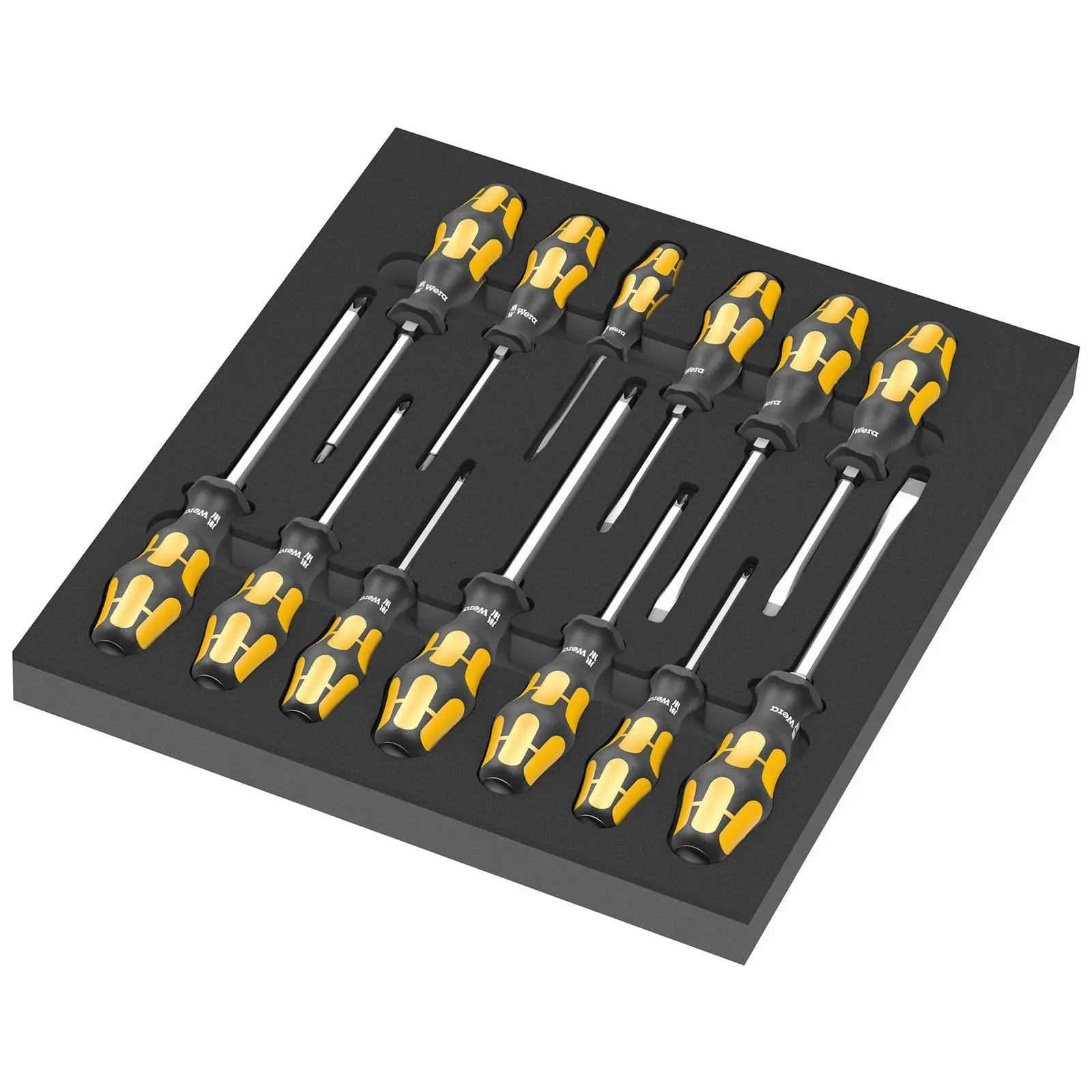 Wera Foam Insert Chiseldriver Screwdriver Set 1 Hammer Cap 9714 Phillips Pozi Torx Slotted 13 Pieces - Image 3