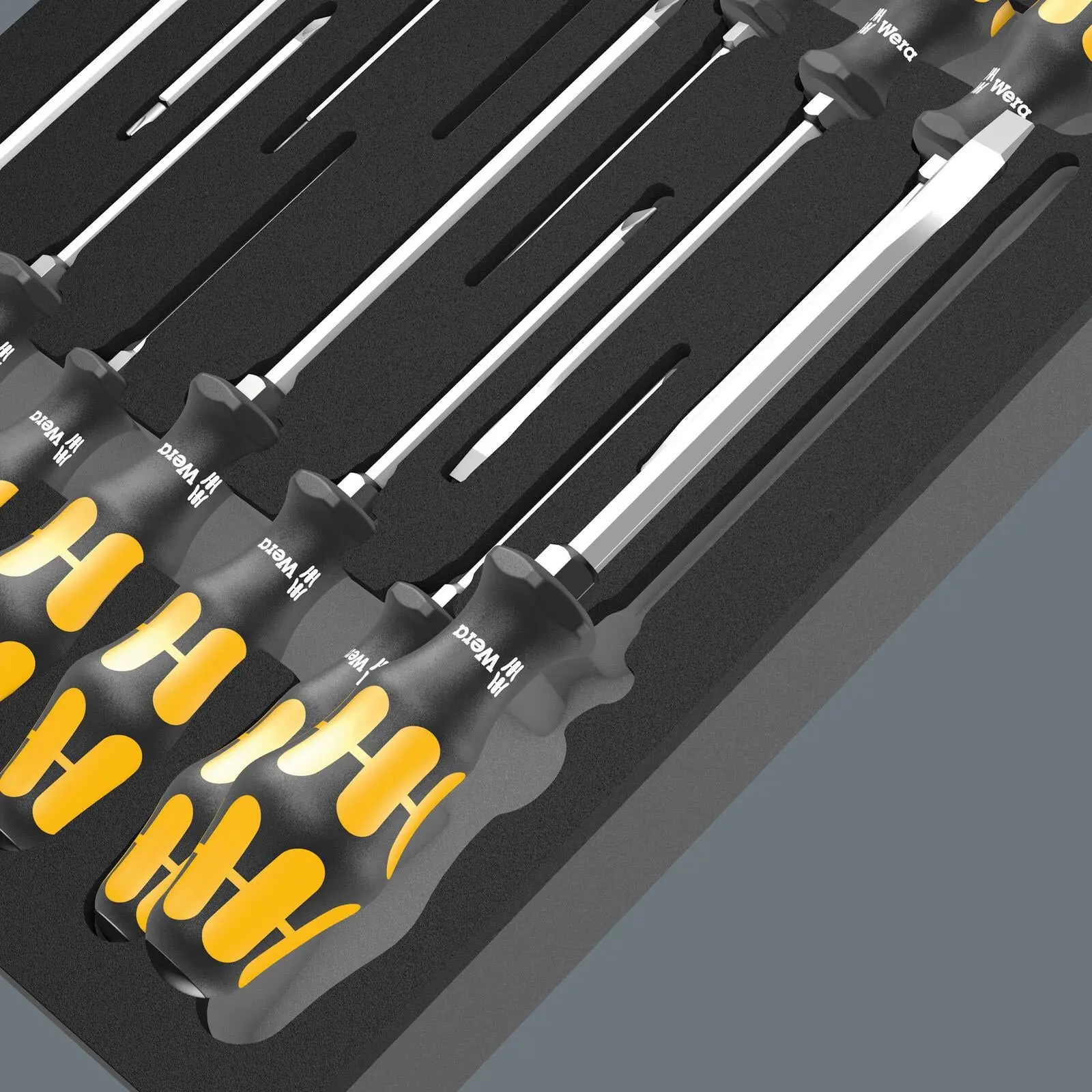 Wera Foam Insert Chiseldriver Screwdriver Set 1 Hammer Cap 9714 Phillips Pozi Torx Slotted 13 Pieces - Image 4