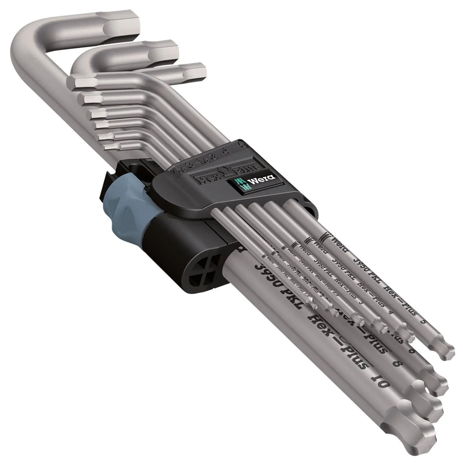Wera Hex Key Set 3950/9 Stainless Steel 1 SB L-Key Metric 9 Piece 1.5-10mm - Image 2