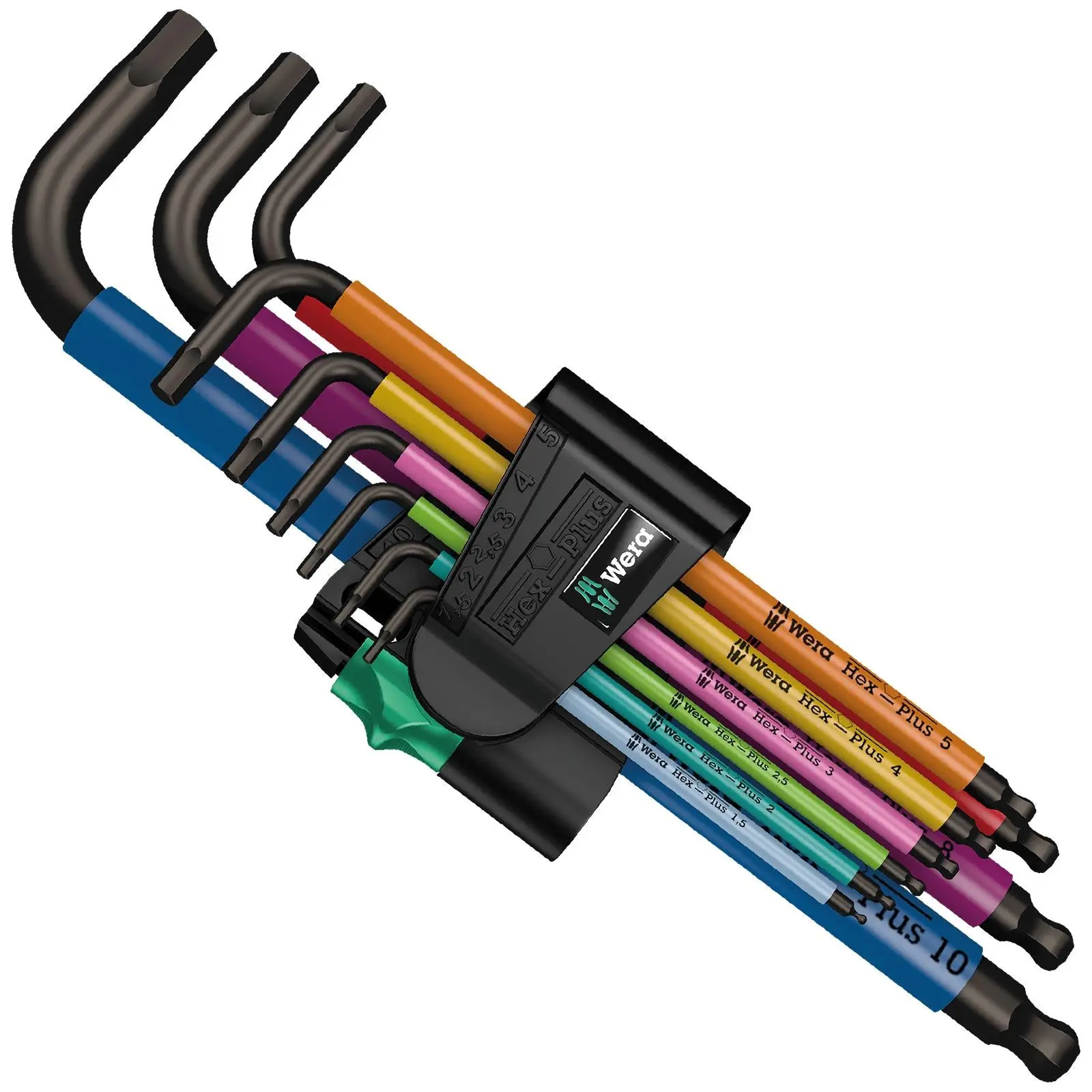 Wera Hex Plus Multicolour Metric 1 SB 950/9 L Key Set BlackLaser 9 Piece 1.5-10mm - Image 5