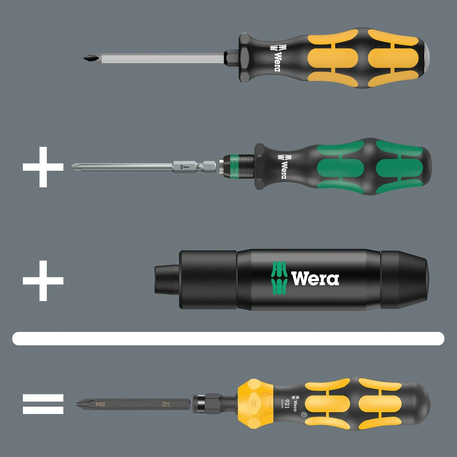 Wera Impact Screwdriver 921 Kraftform Plus Series 900 1/4" Hex - Image 7