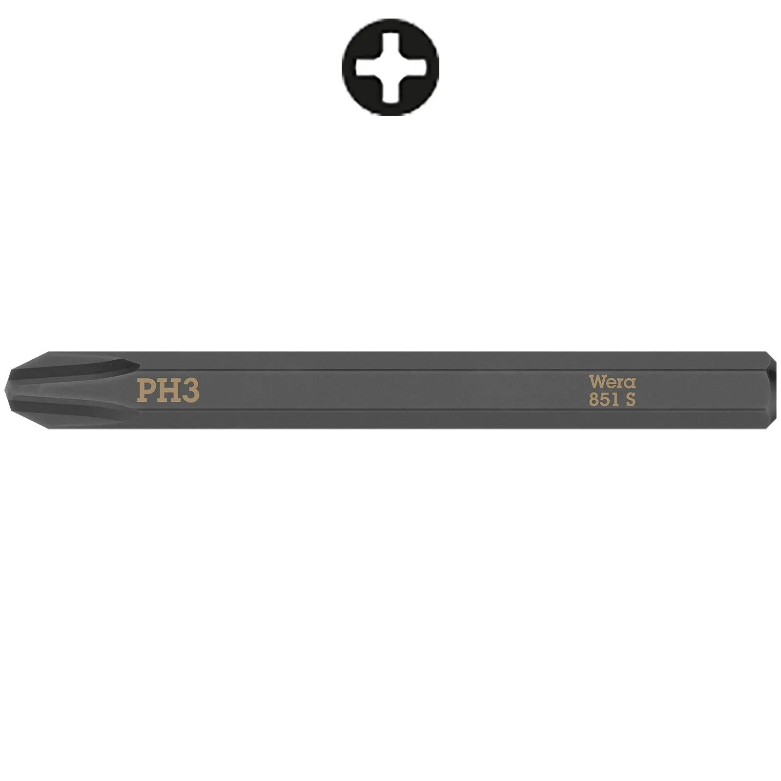 Wera Impact Screwdriver Bit for use with 921 Impact Screwdriver Slotted Hex Phillips Pozi Torx Square - Image 2