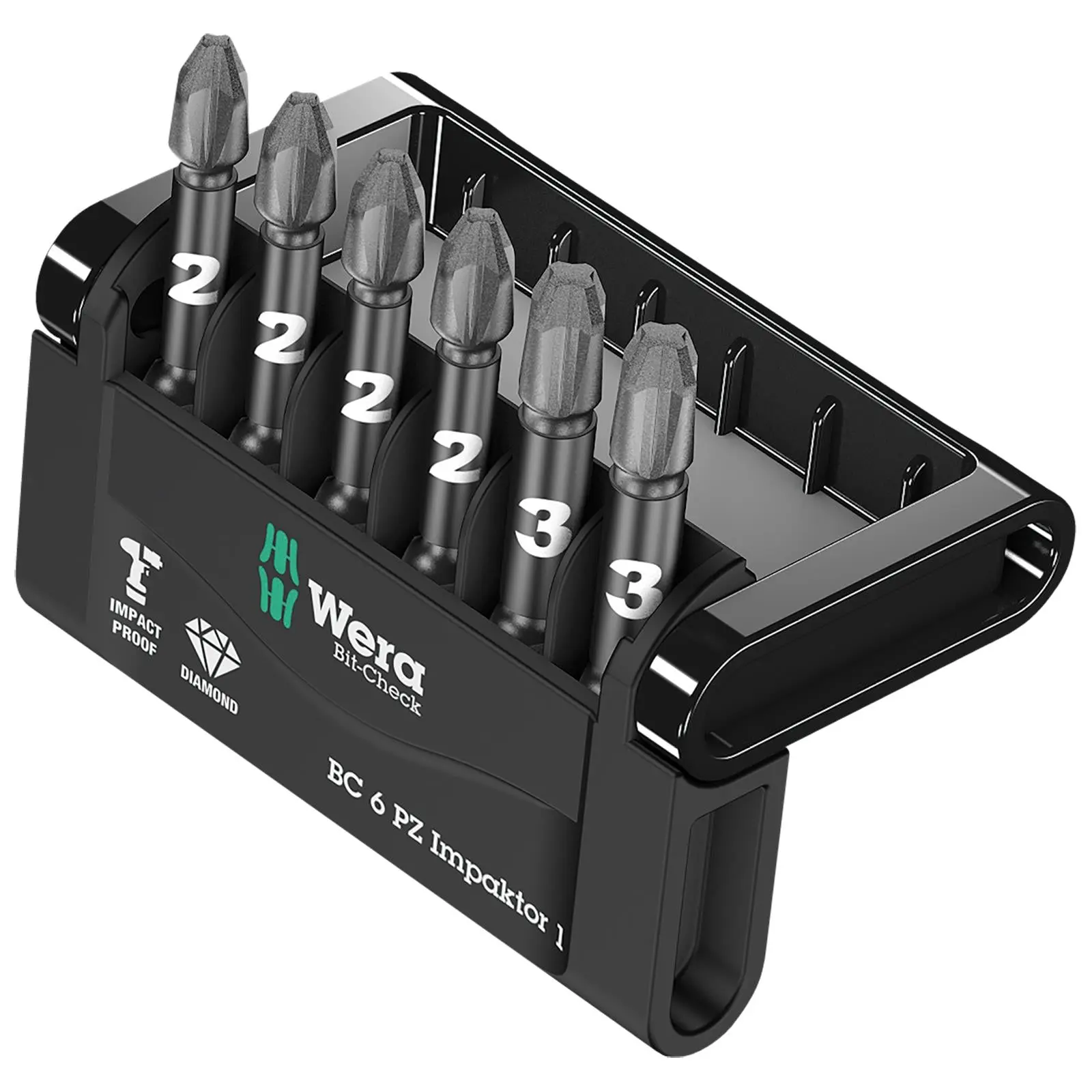 Wera Impact Screwdriver Bit Set Bit Check 6 PZ Impaktor 1 Pozi 6 Pieces - Image 4