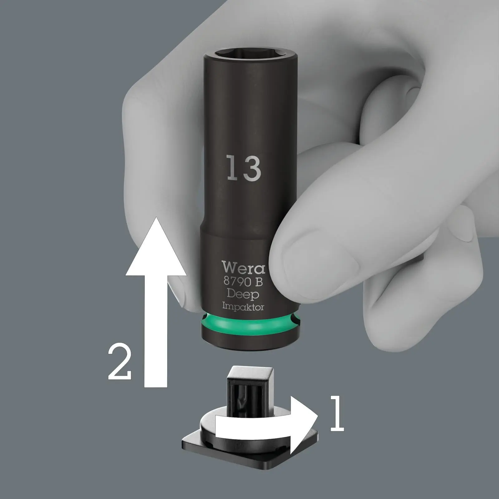 Wera Impact Socket Set Deep 3/8" Drive 8-24mm 14 Pieces 8790 B Impaktor Deep Set 1 in Case - Image 6